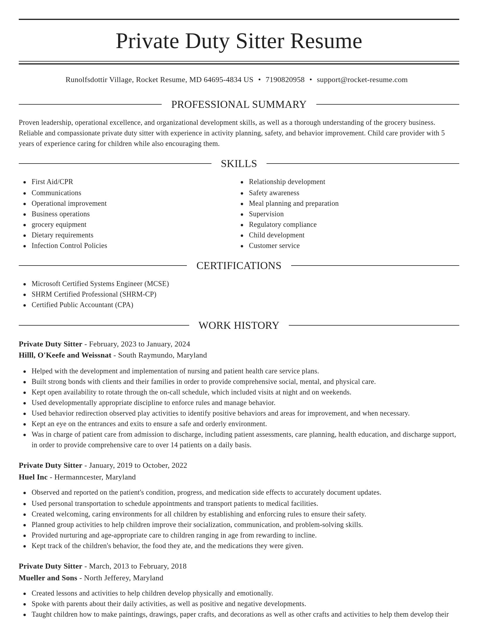 Elegant resume template