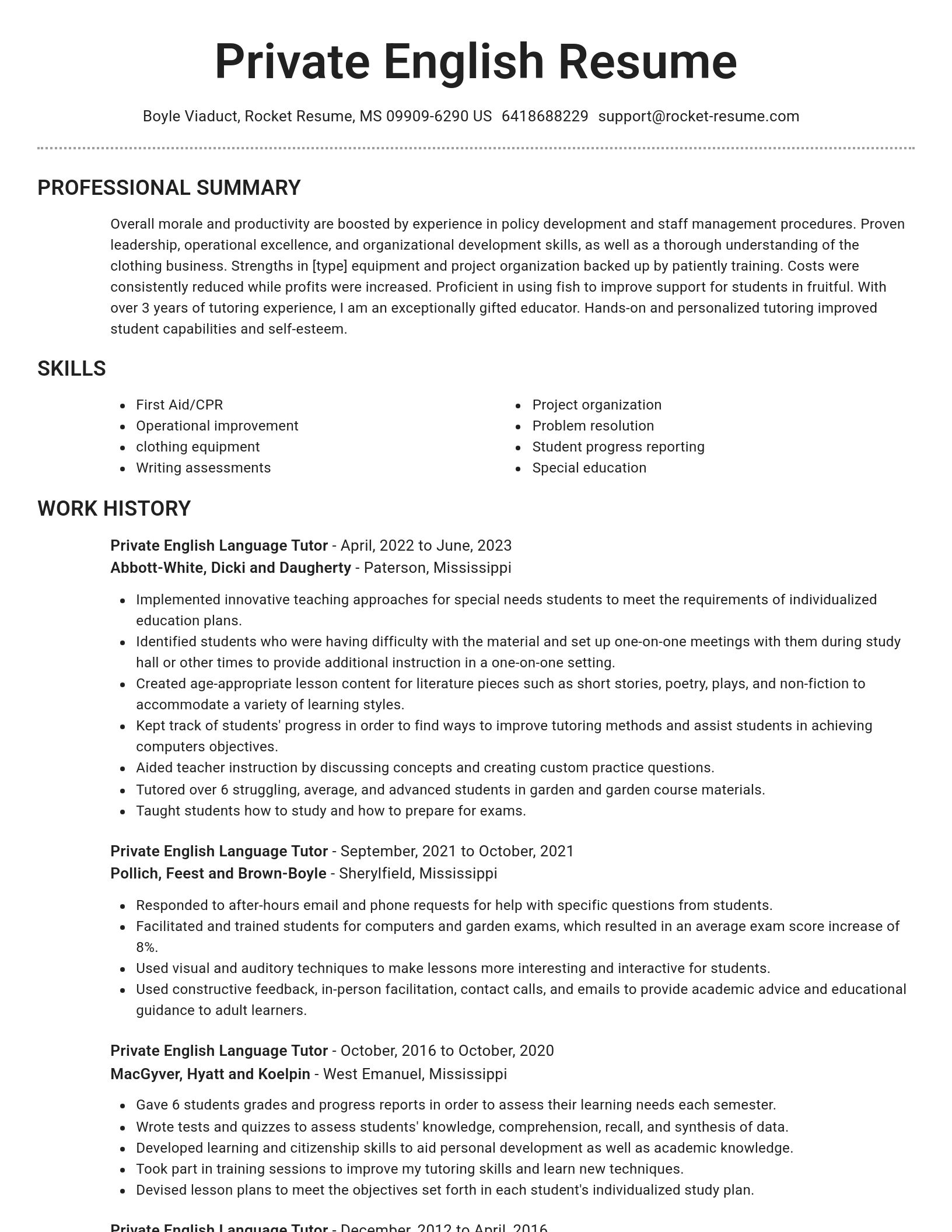 Brilliant resume template