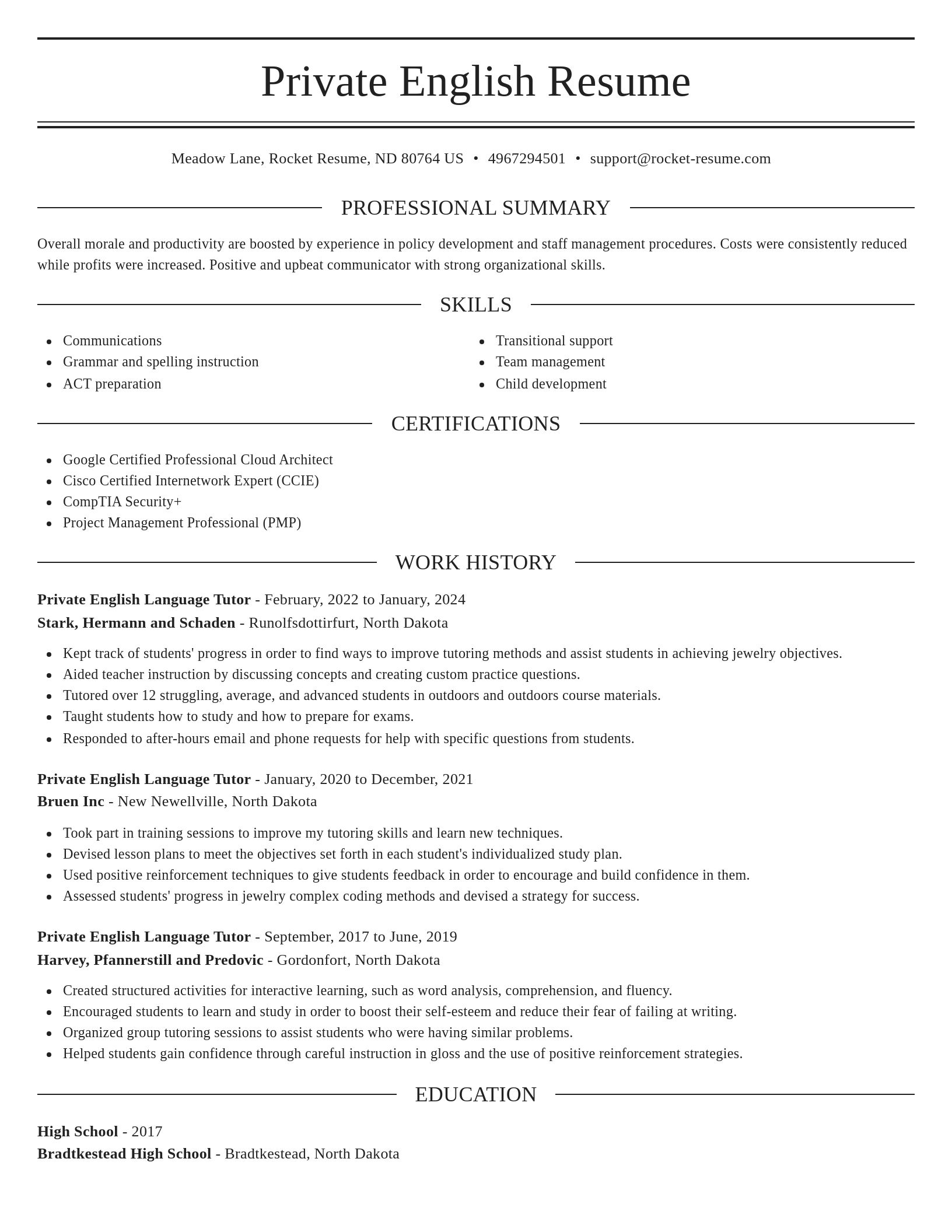 Elegant resume template