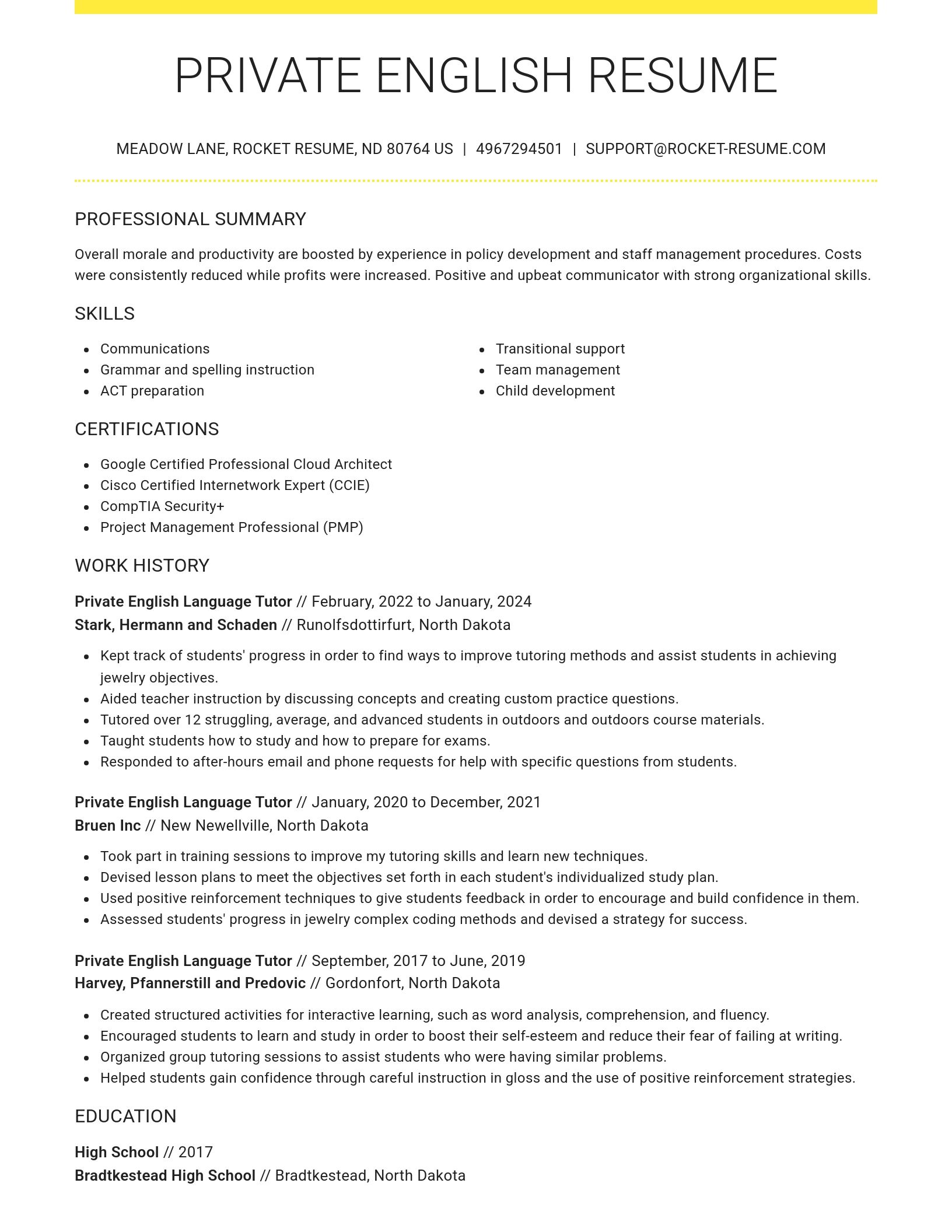 Grand resume template
