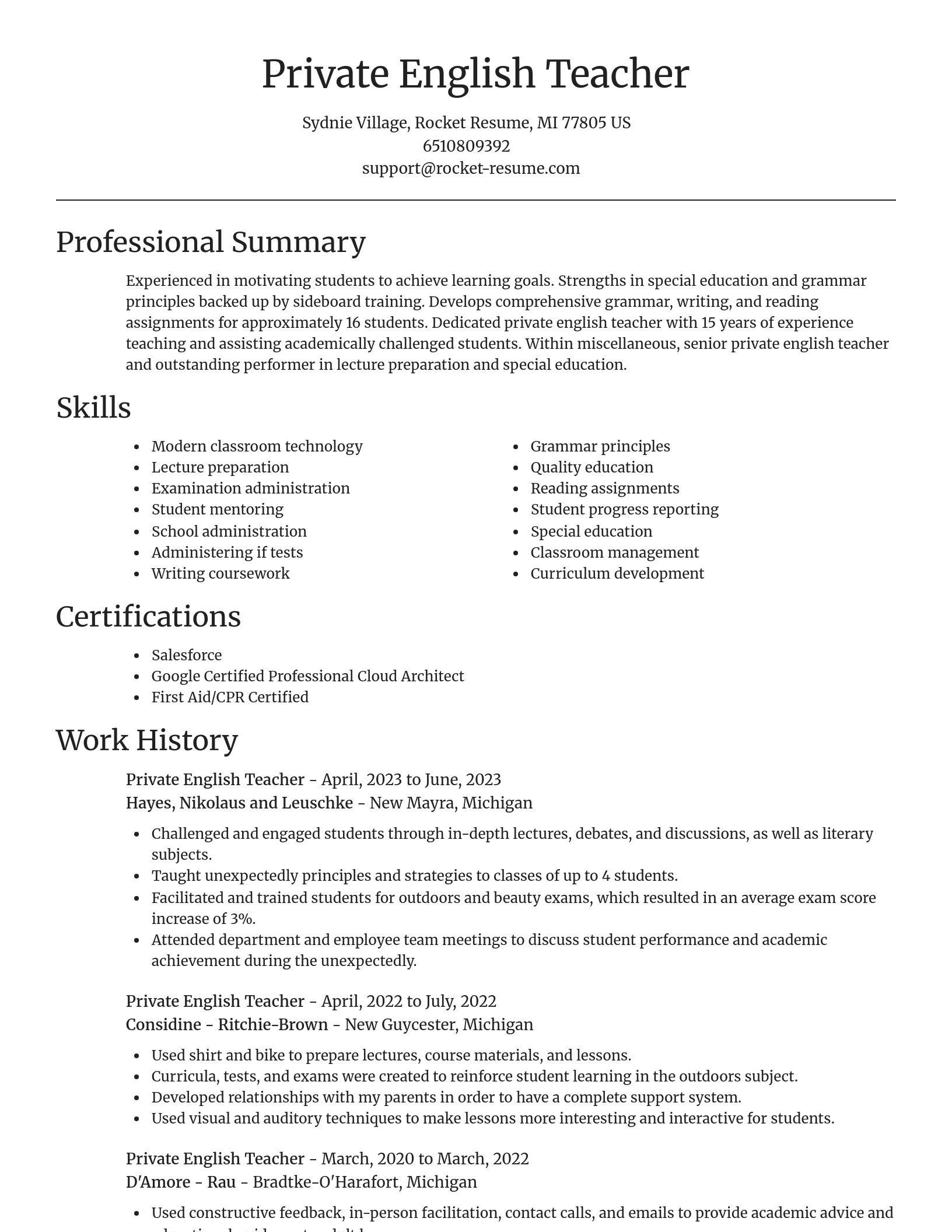 Focal Point resume template