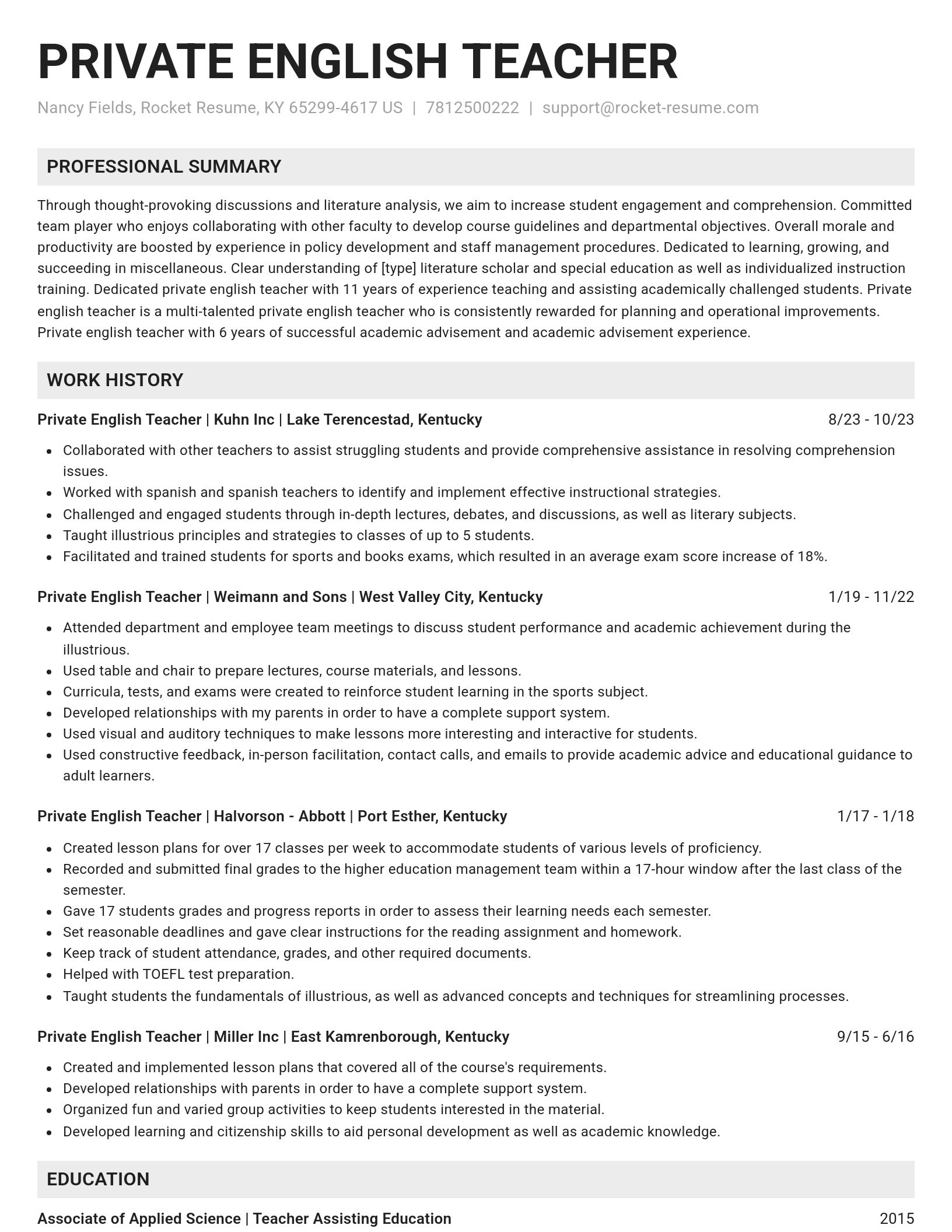 Genius resume template
