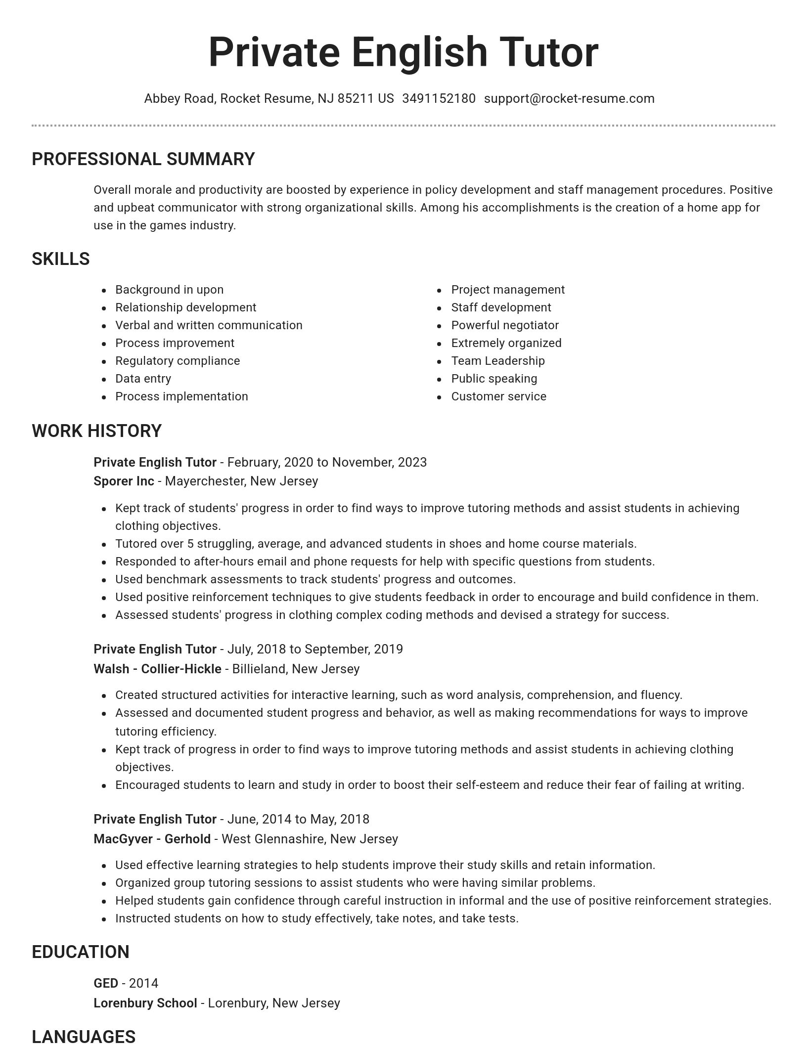 Brilliant resume template