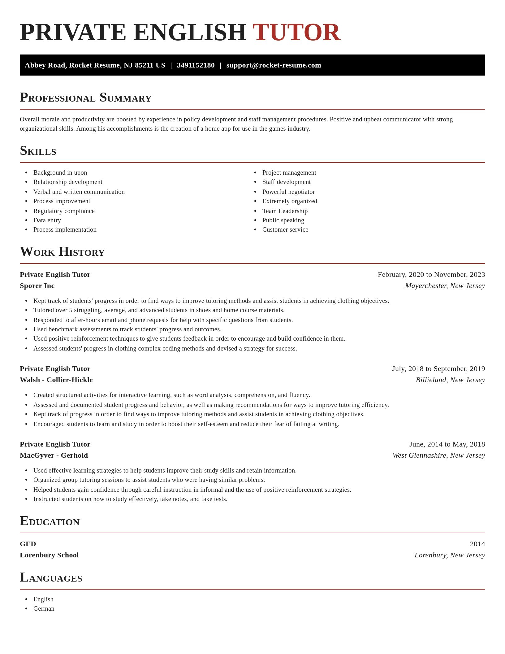 Exquisite resume template