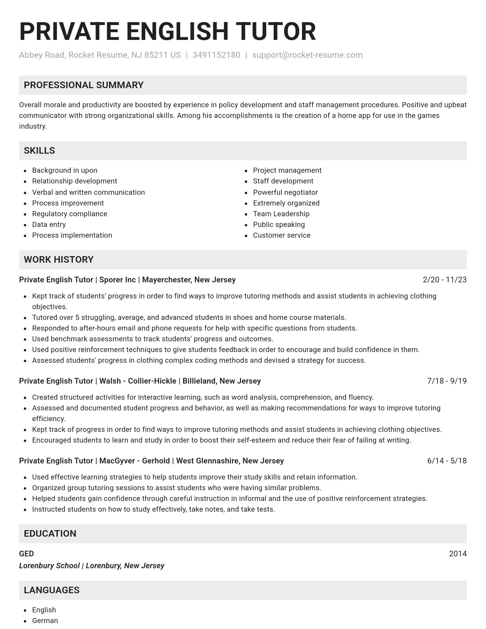 Genius resume template