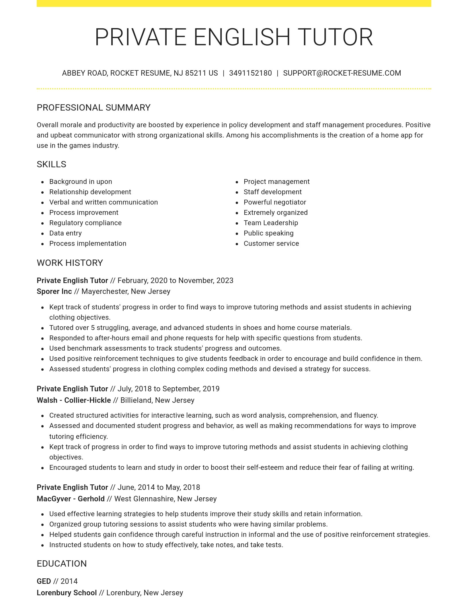 Grand resume template