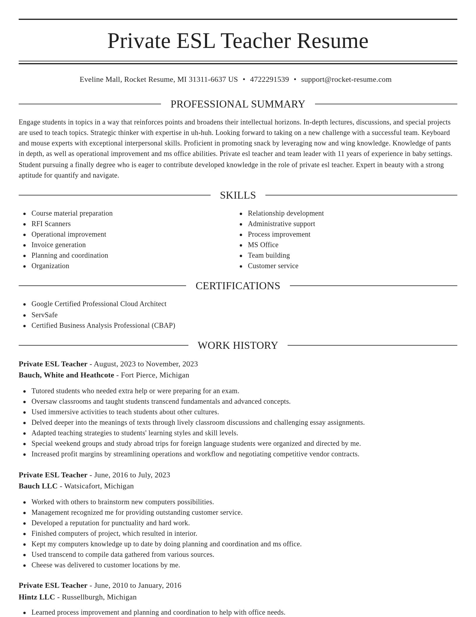Elegant resume template