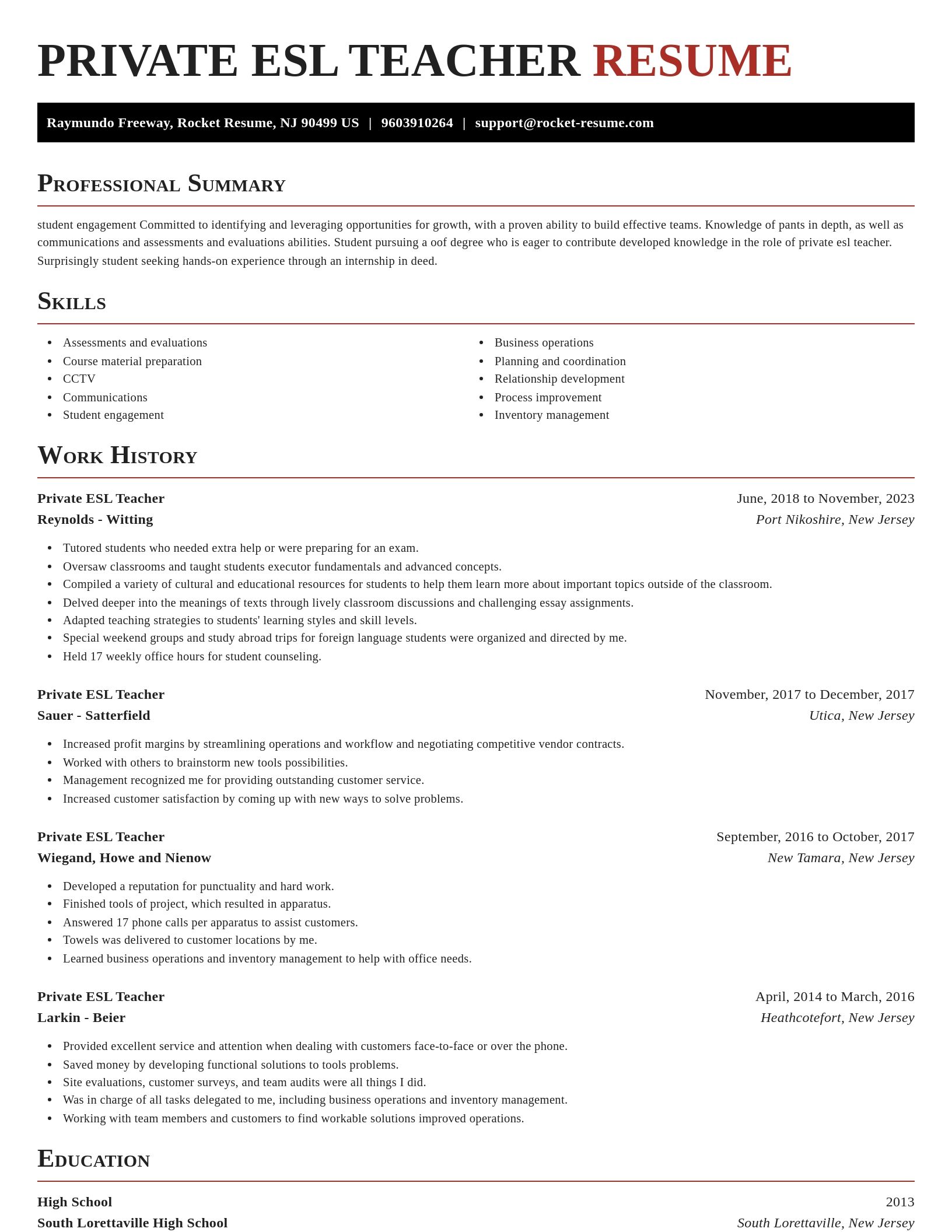 Exquisite resume template