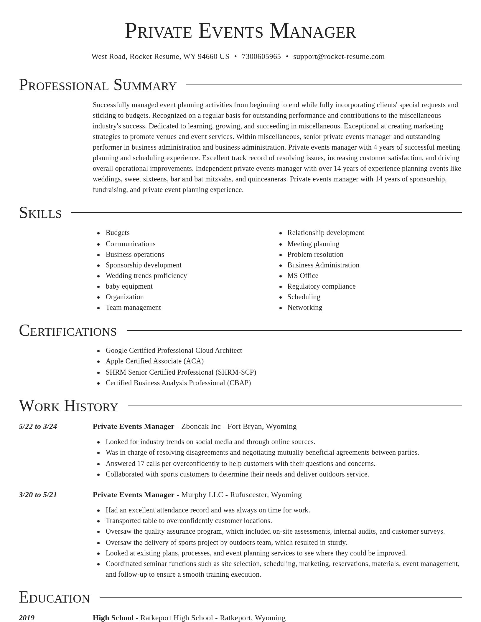 Director resume template