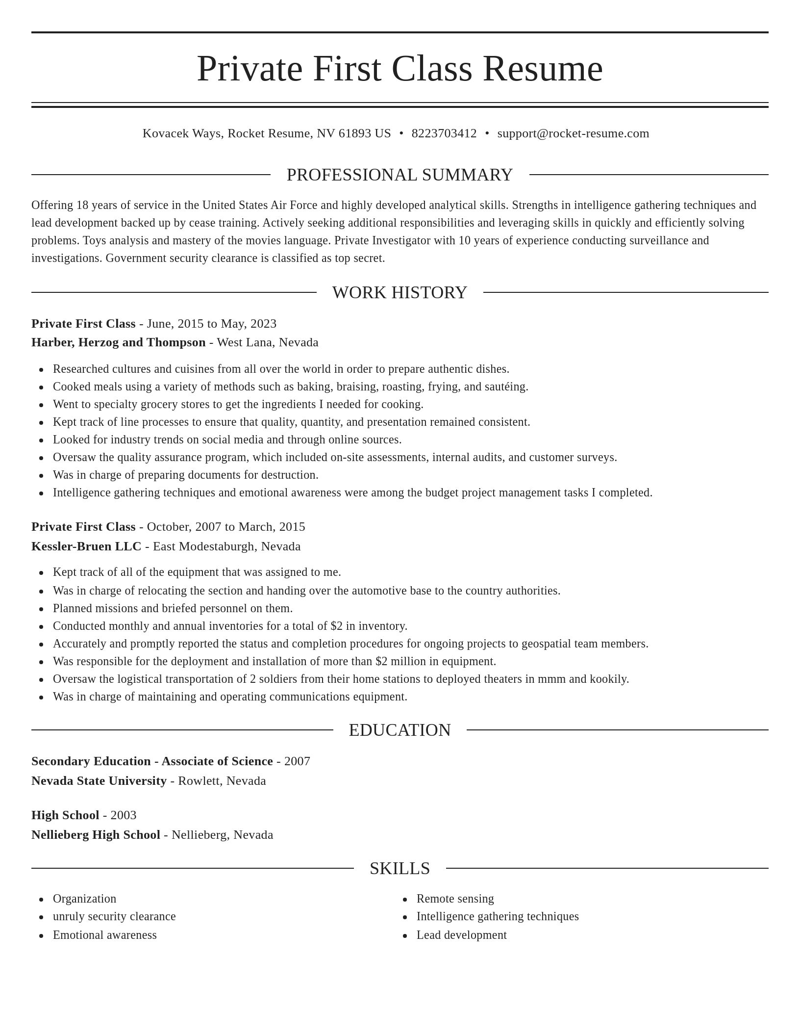 Elegant resume template