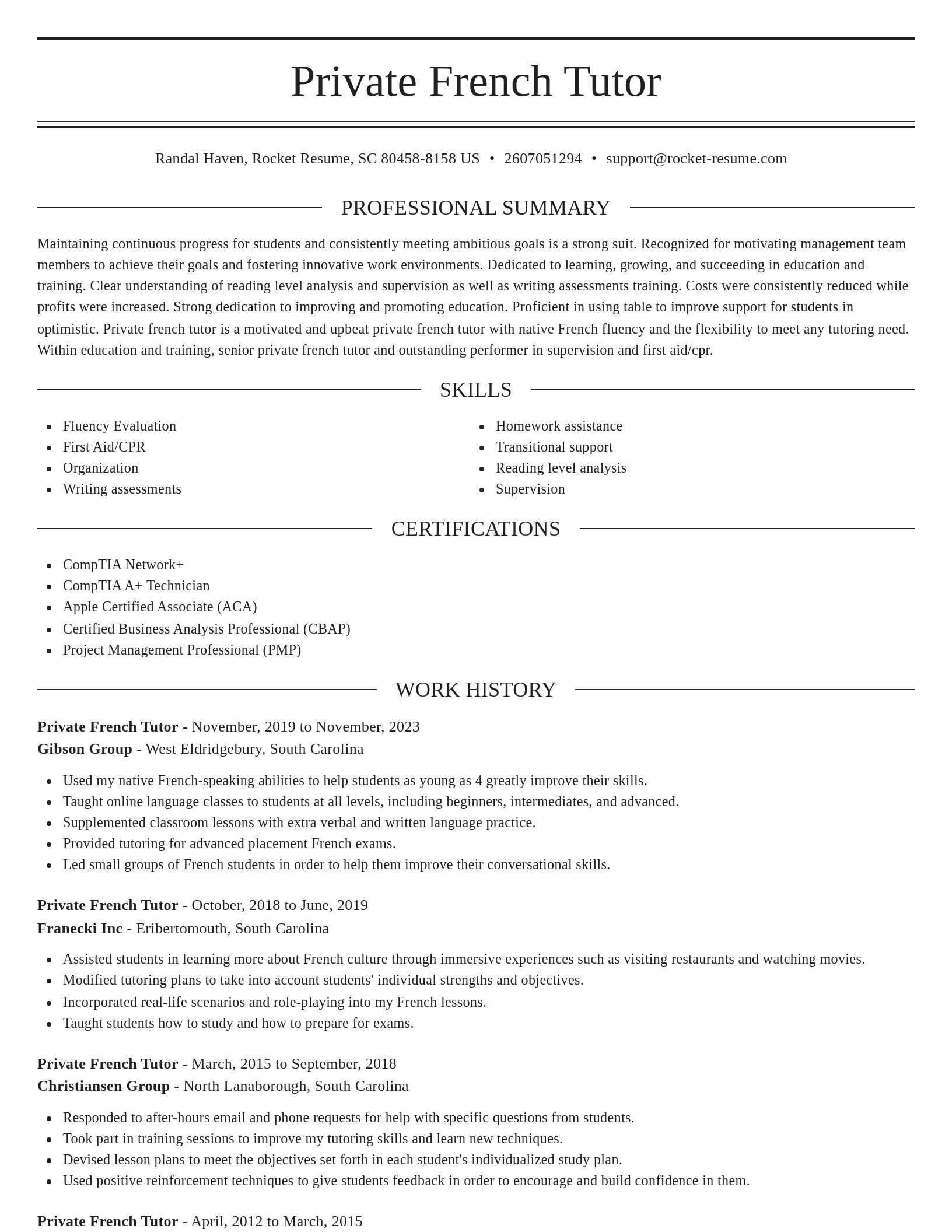 Elegant resume template