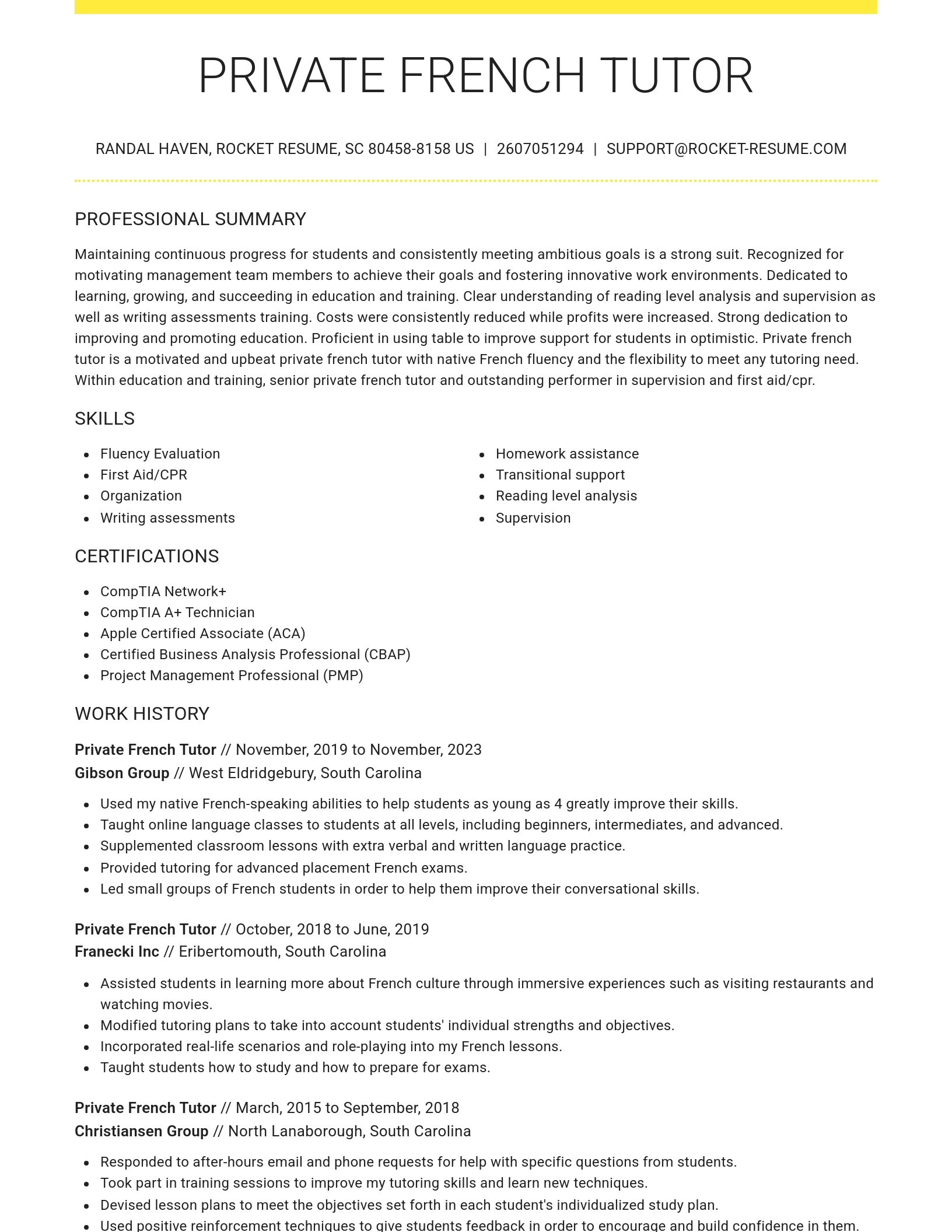 Grand resume template