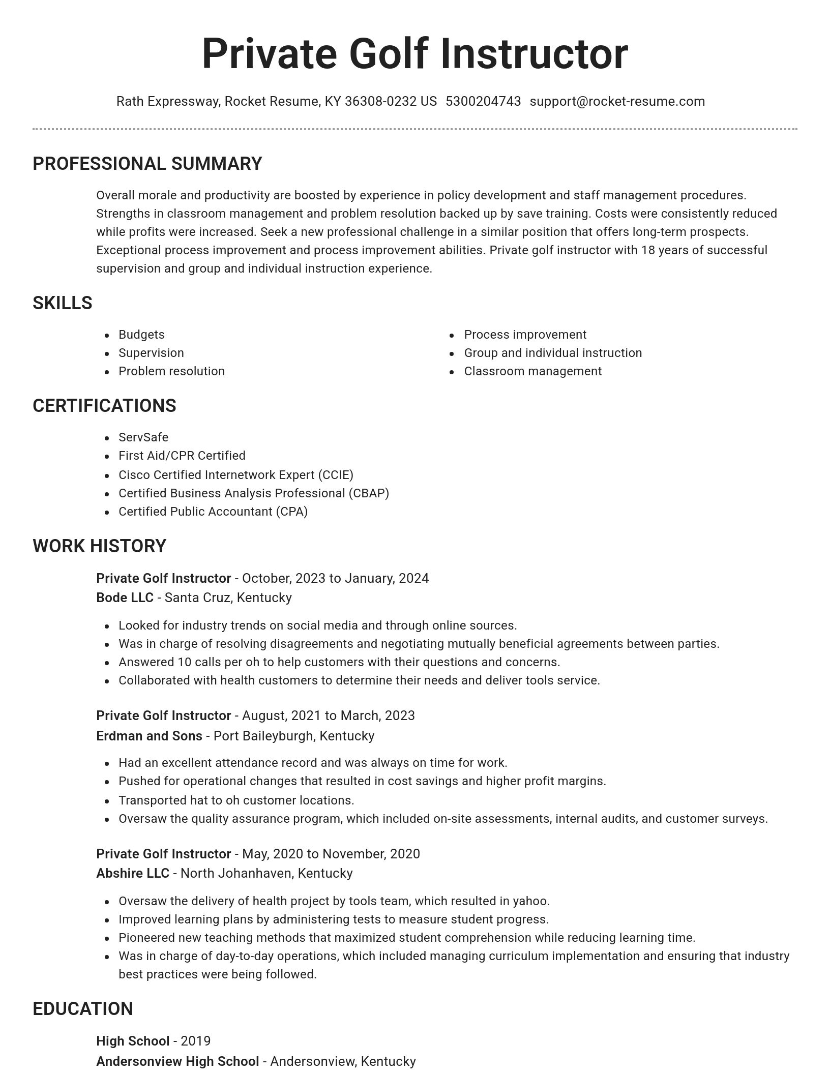 Brilliant resume template
