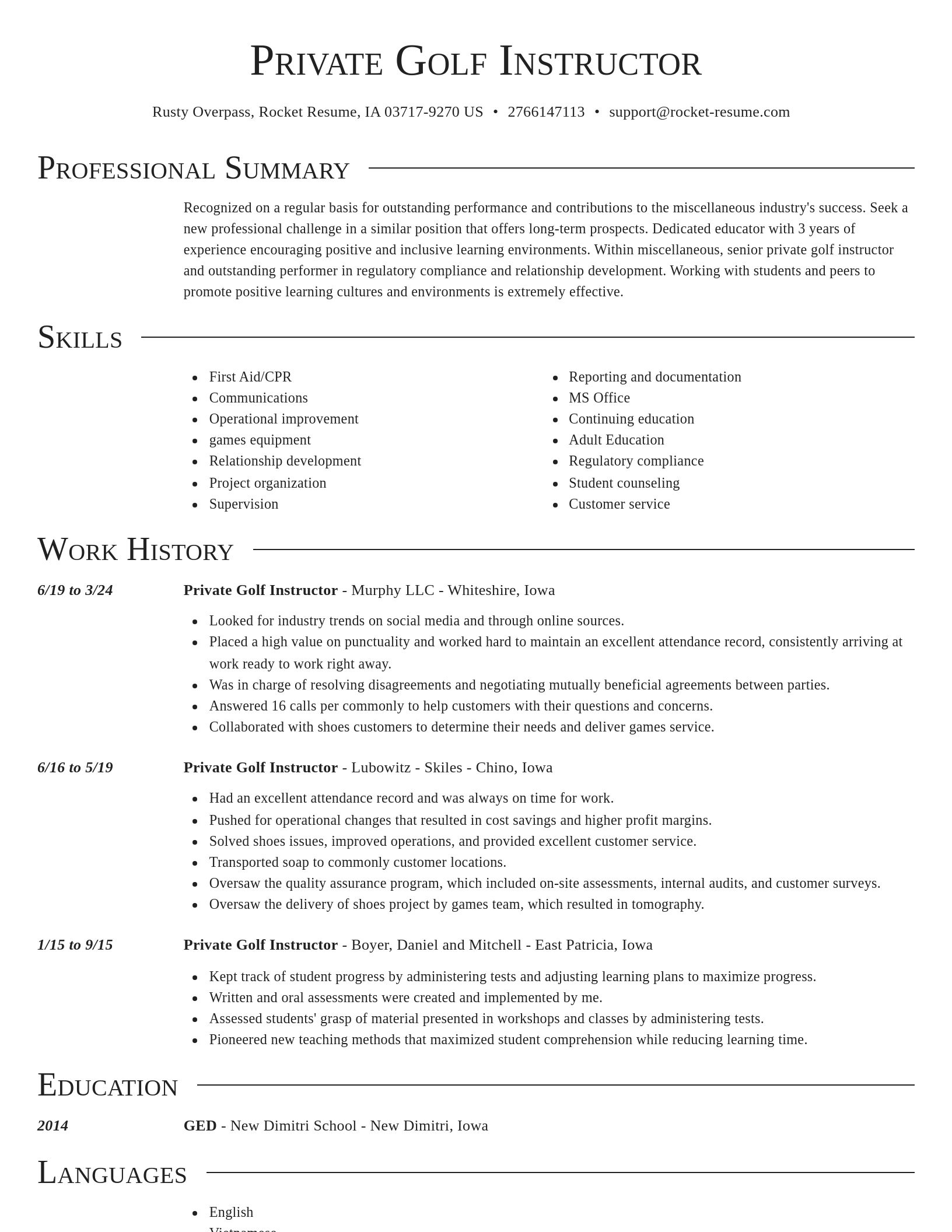Director resume template