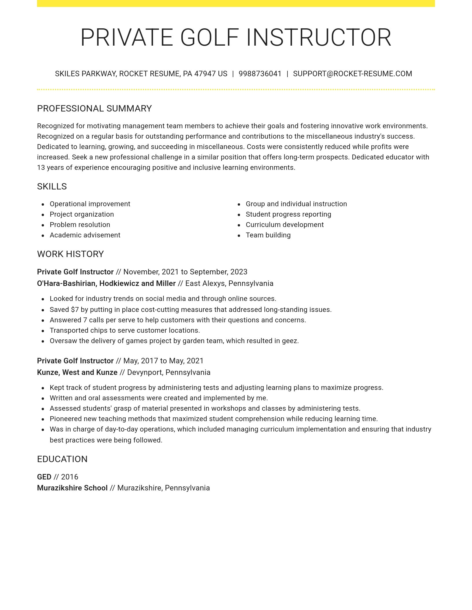 Grand resume template