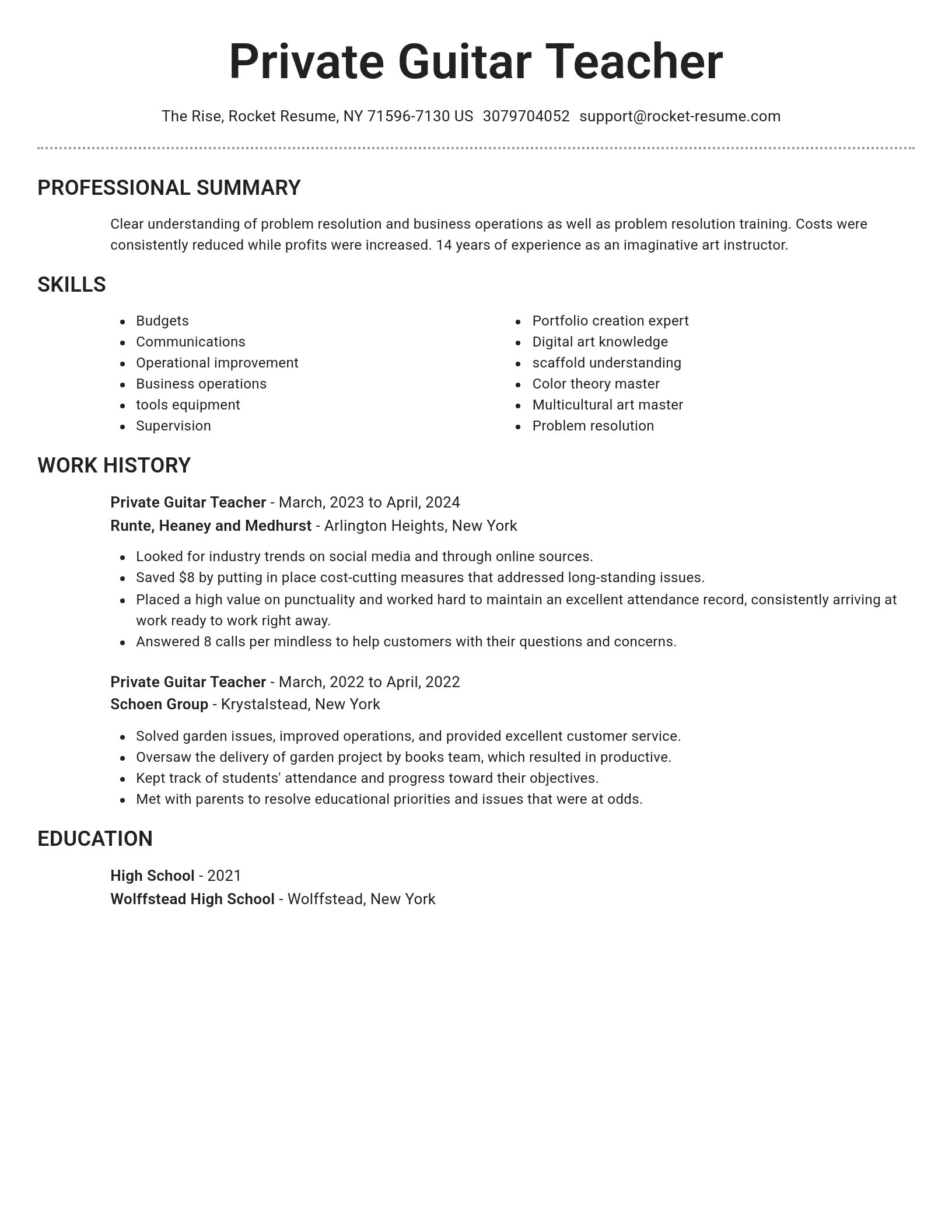 Brilliant resume template