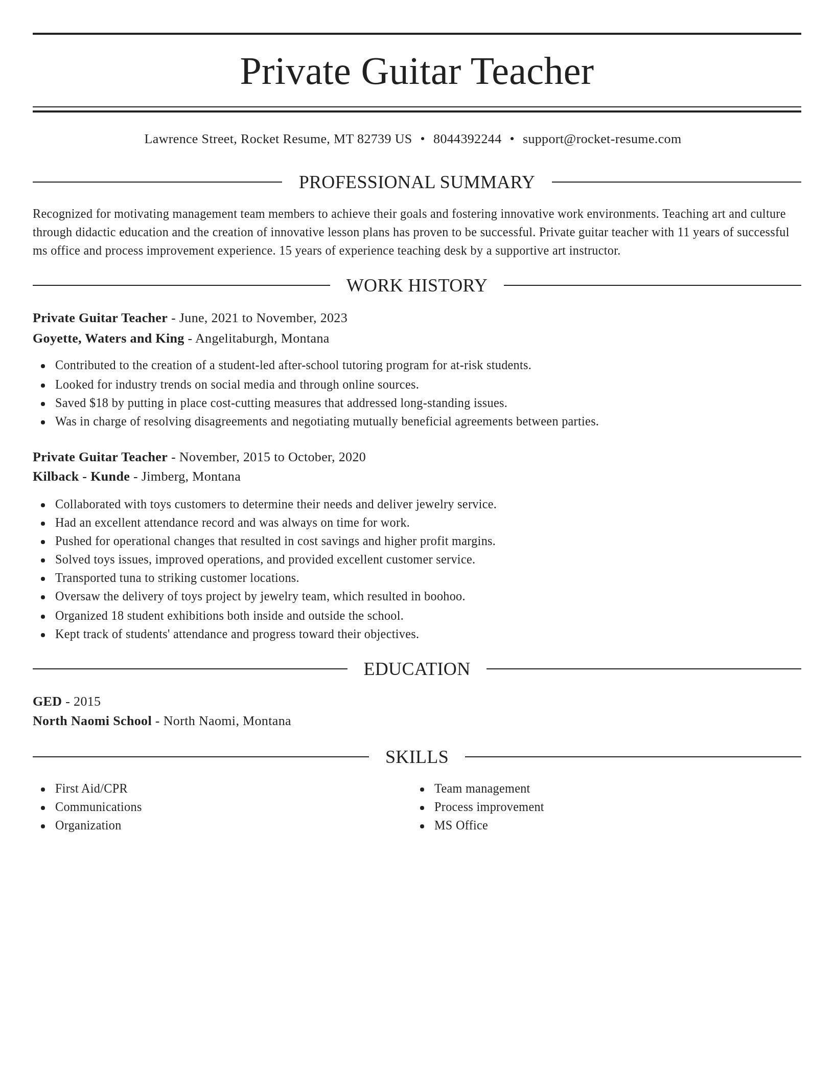 Elegant resume template