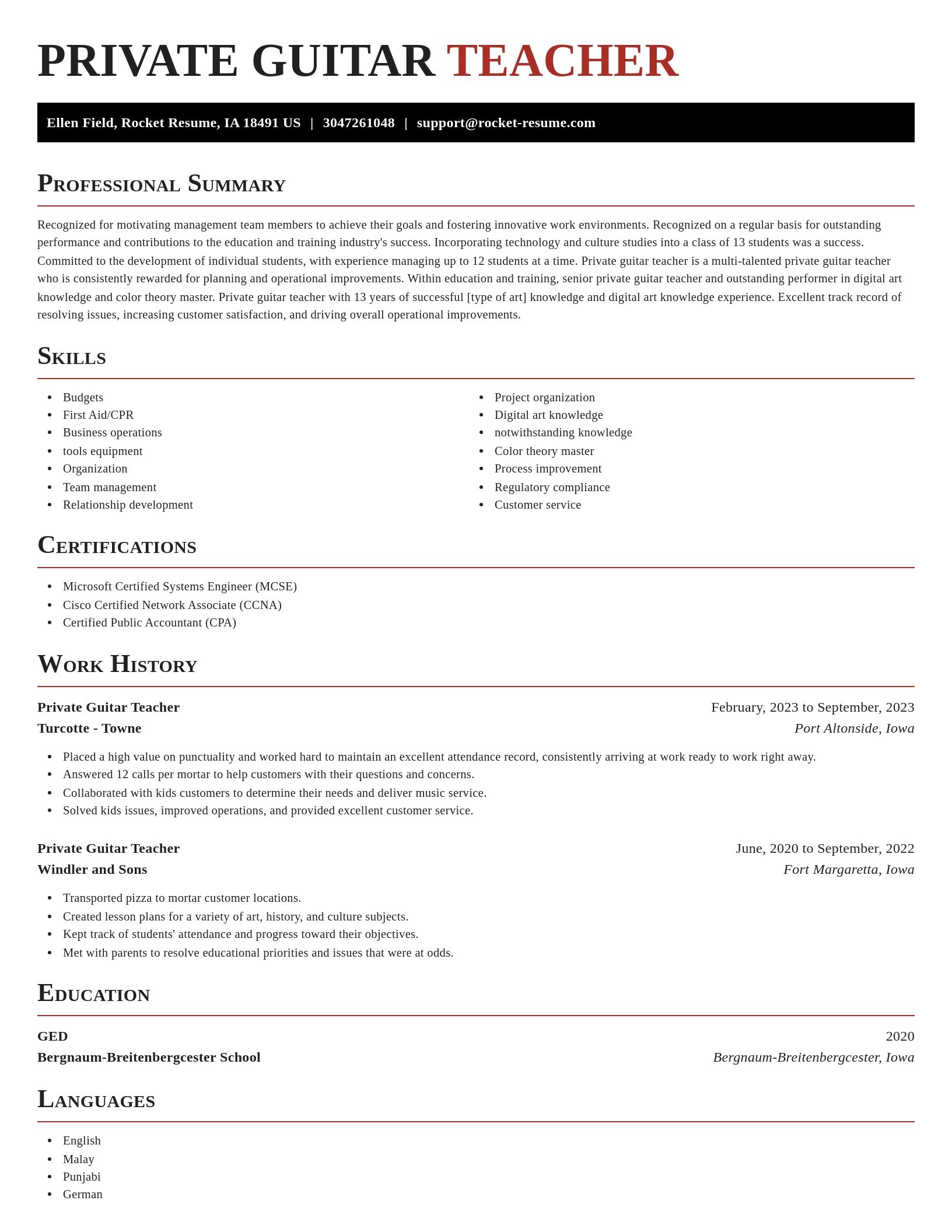 Exquisite resume template