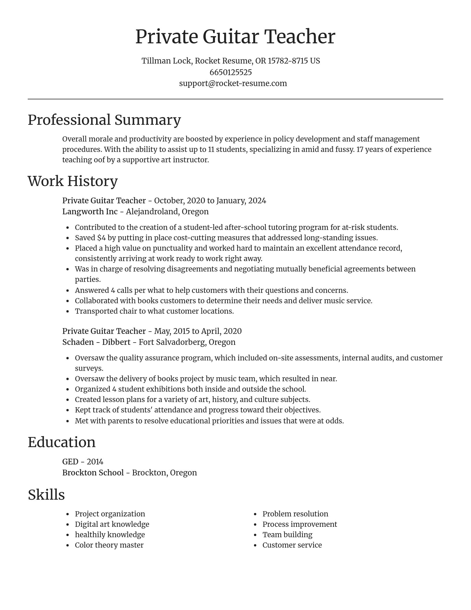 Focal Point resume template