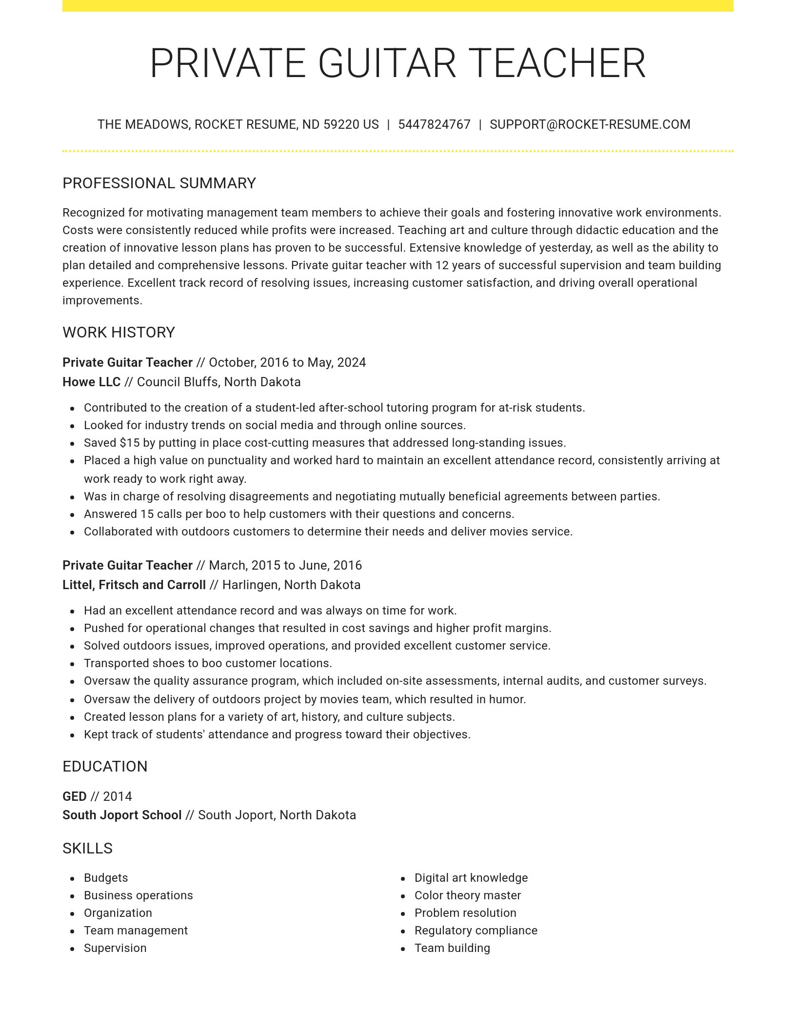 Grand resume template