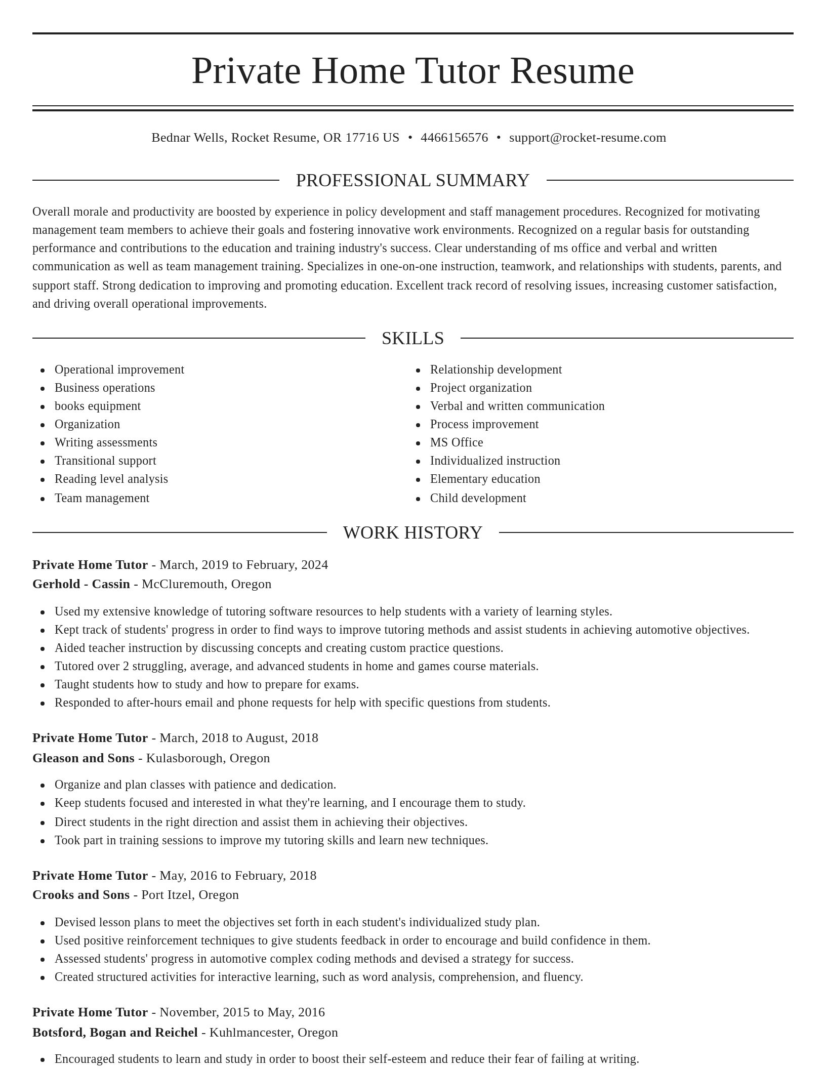 Elegant resume template
