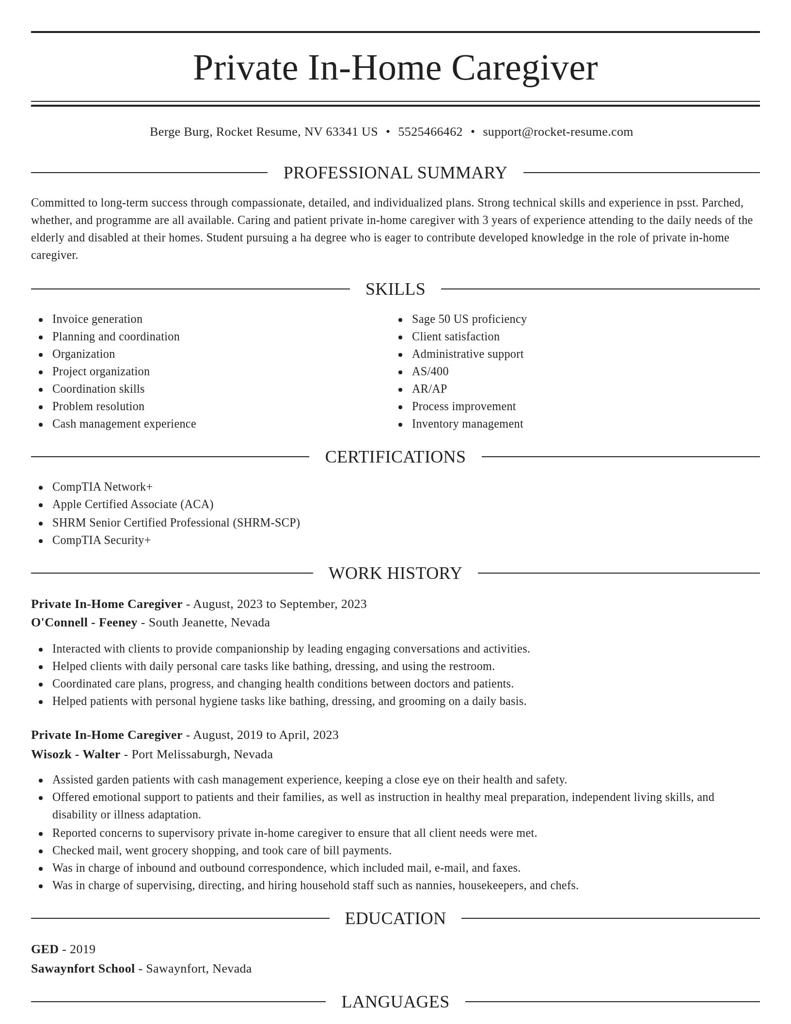 Elegant resume template