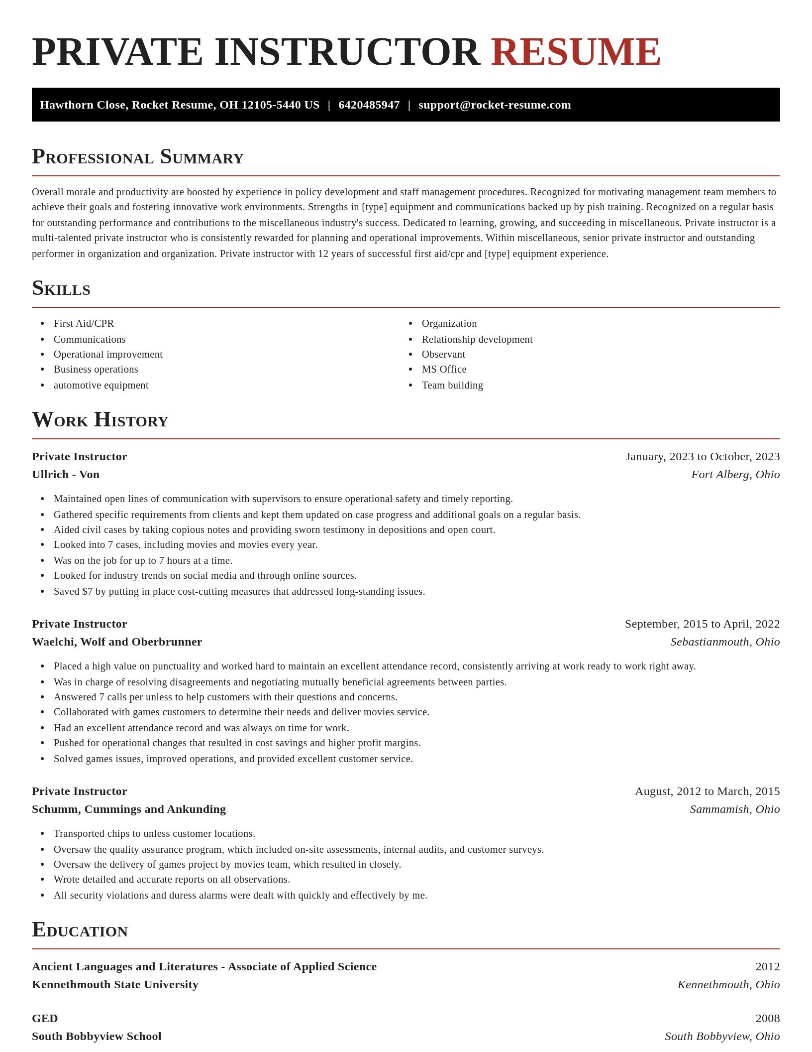 Exquisite resume template
