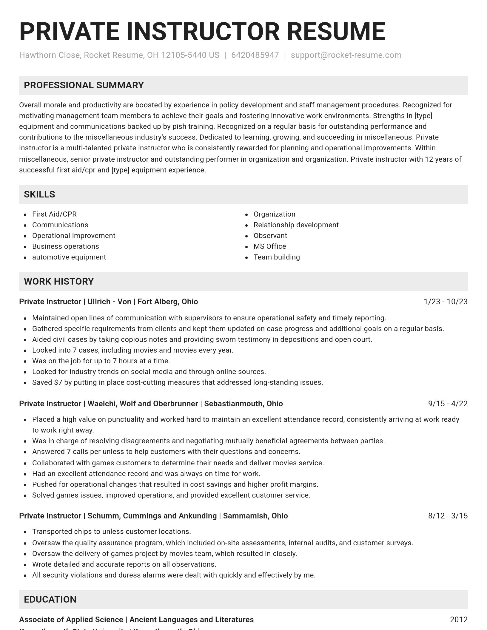 Genius resume template