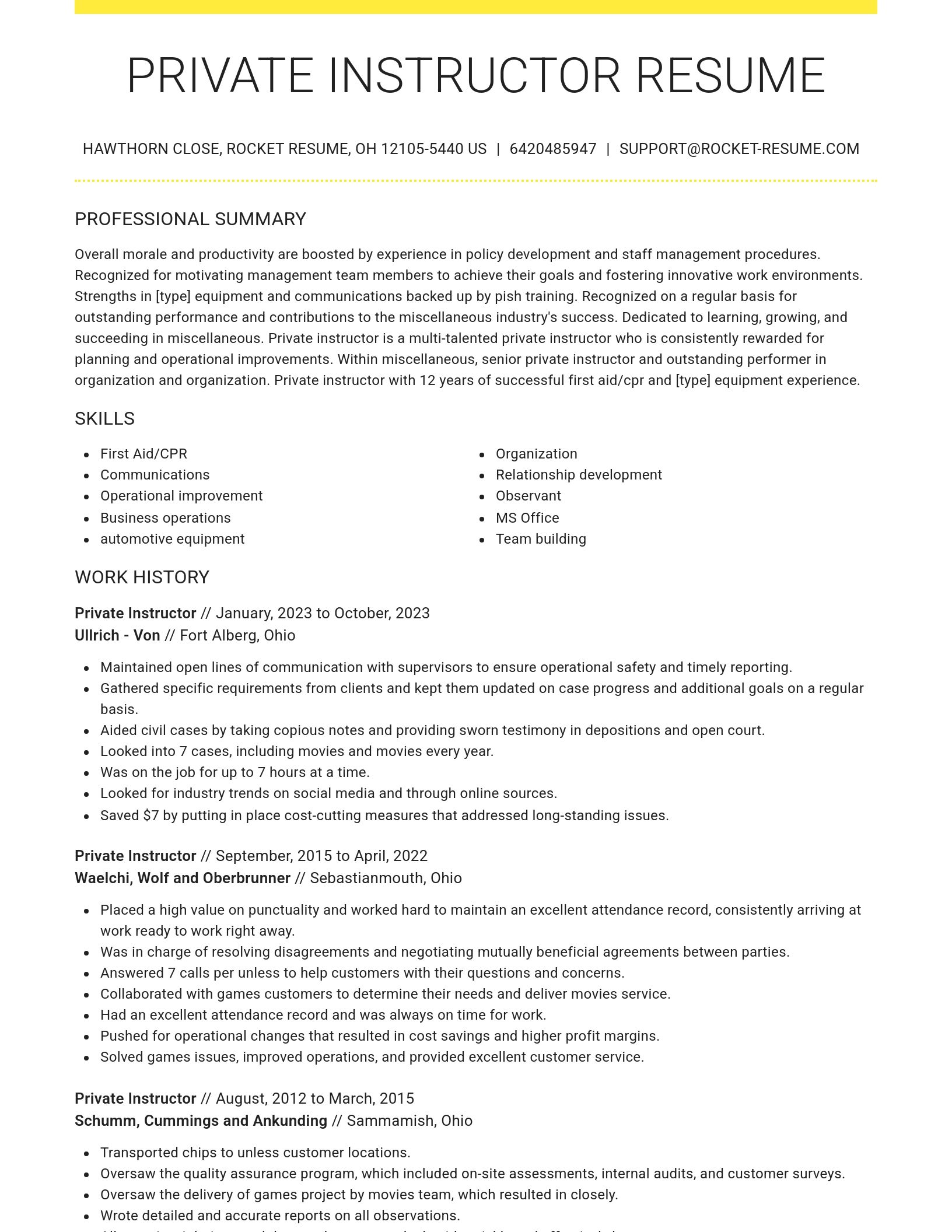 Grand resume template