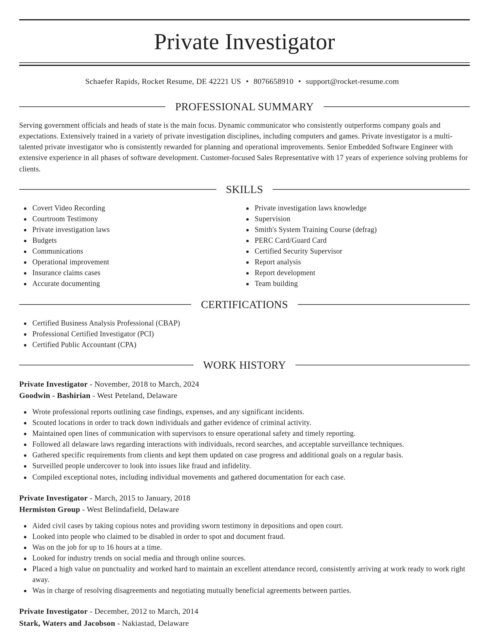 Elegant resume template