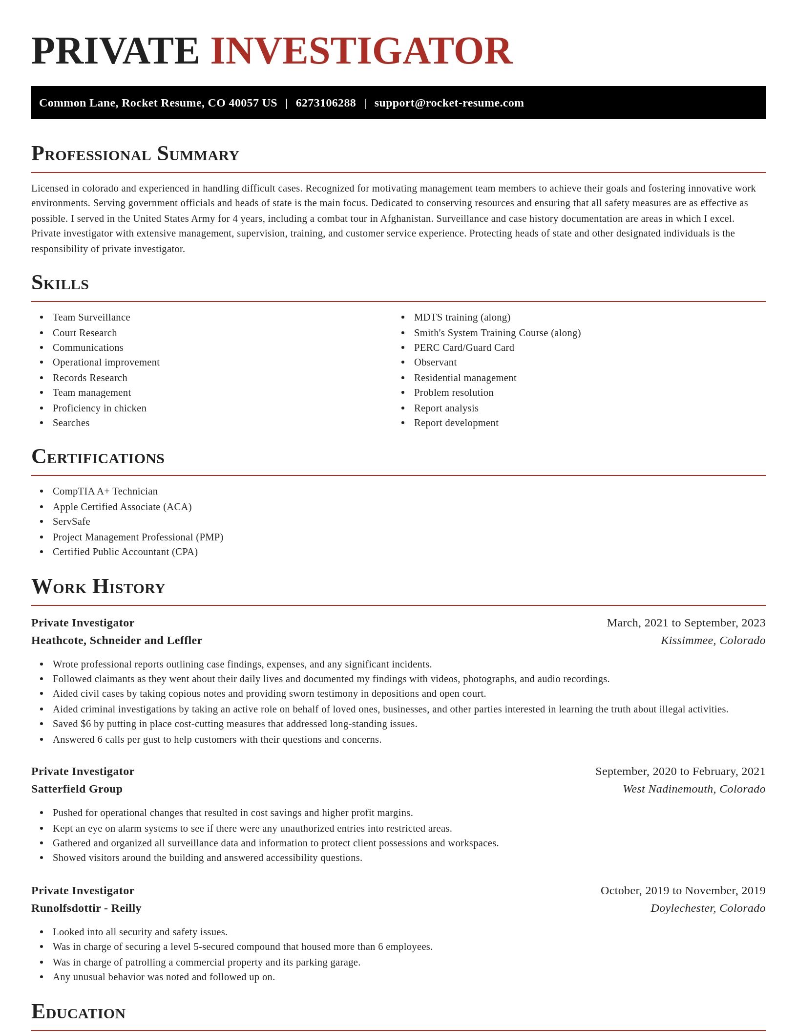 Exquisite resume template