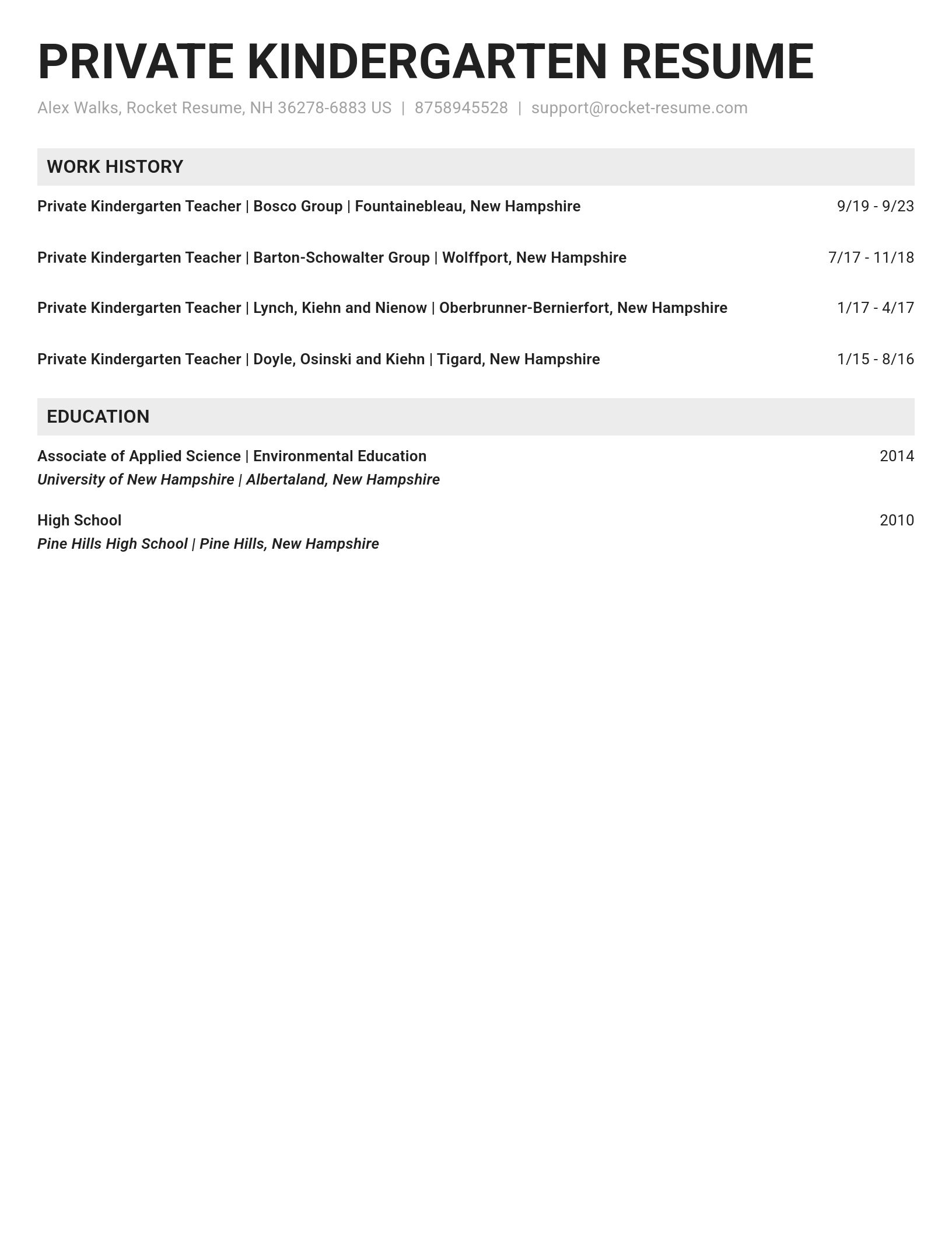Genius resume template