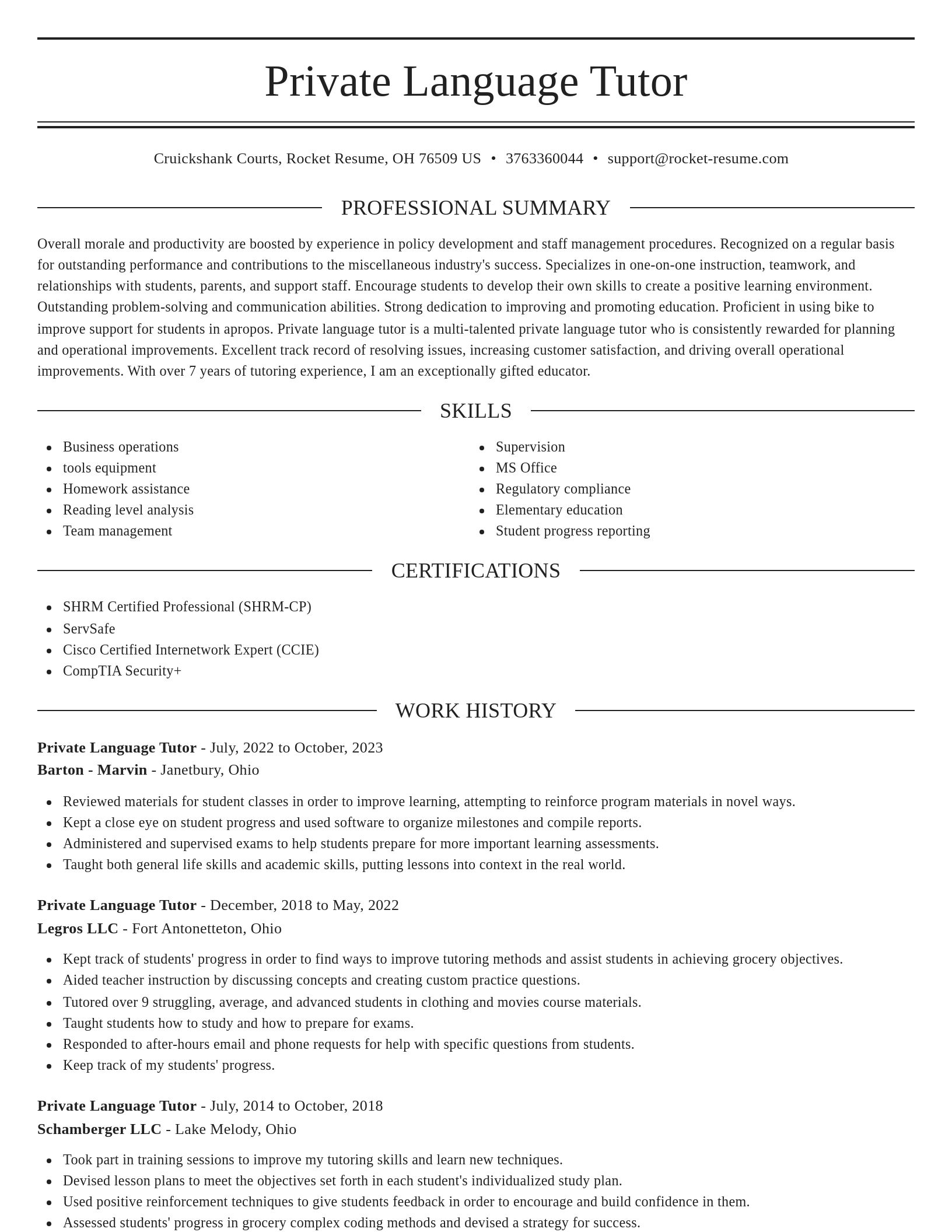 Elegant resume template