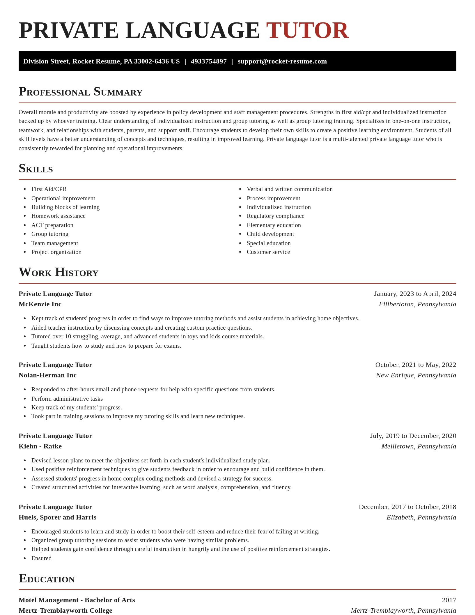 Exquisite resume template