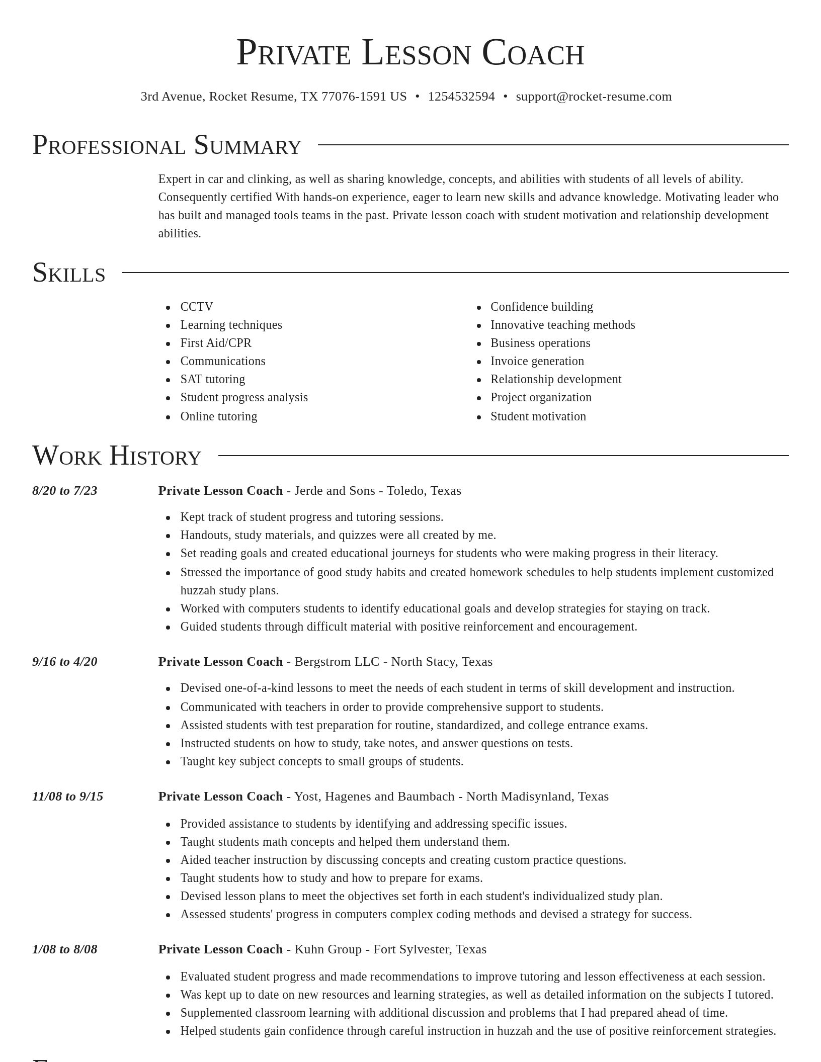 Director resume template