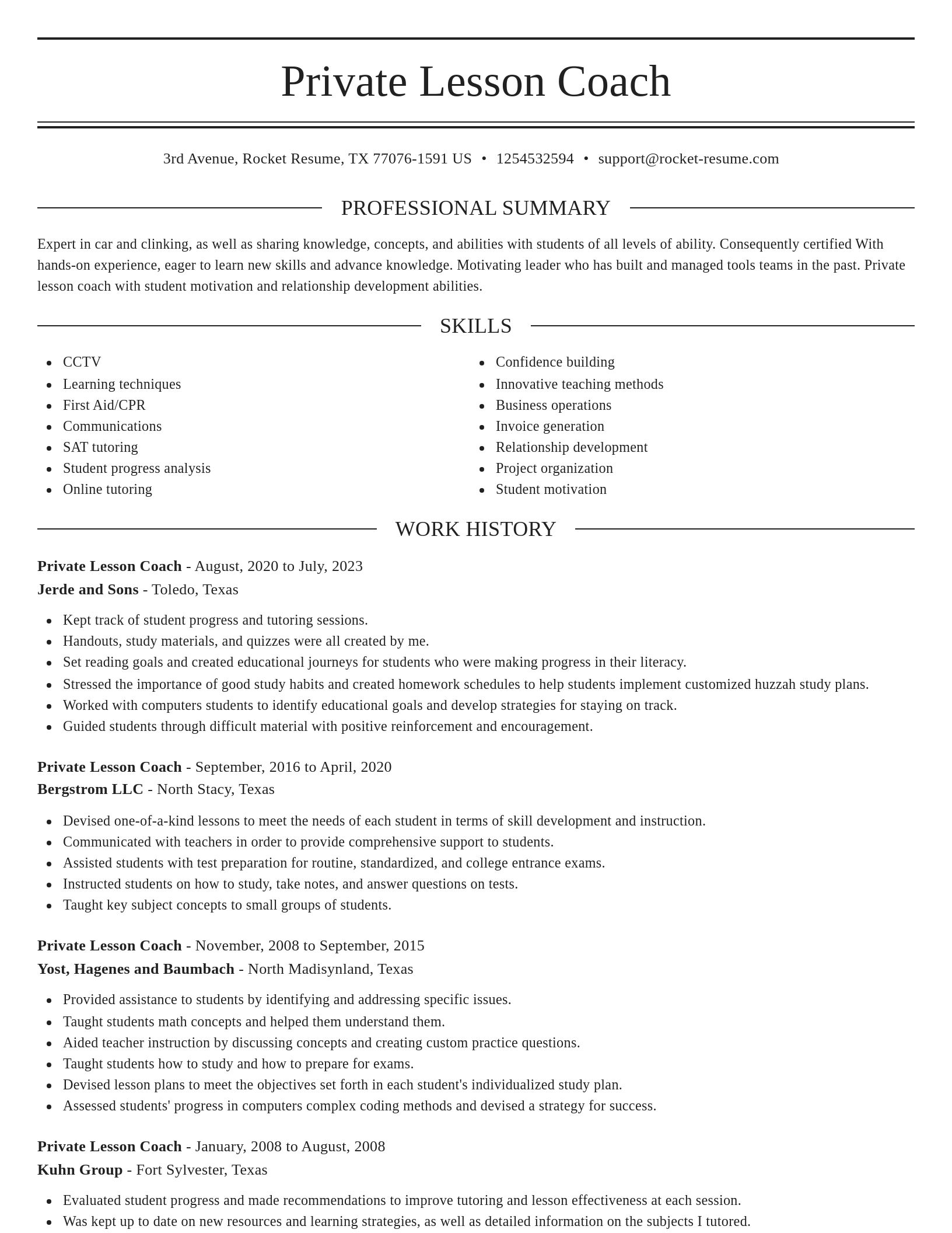Elegant resume template