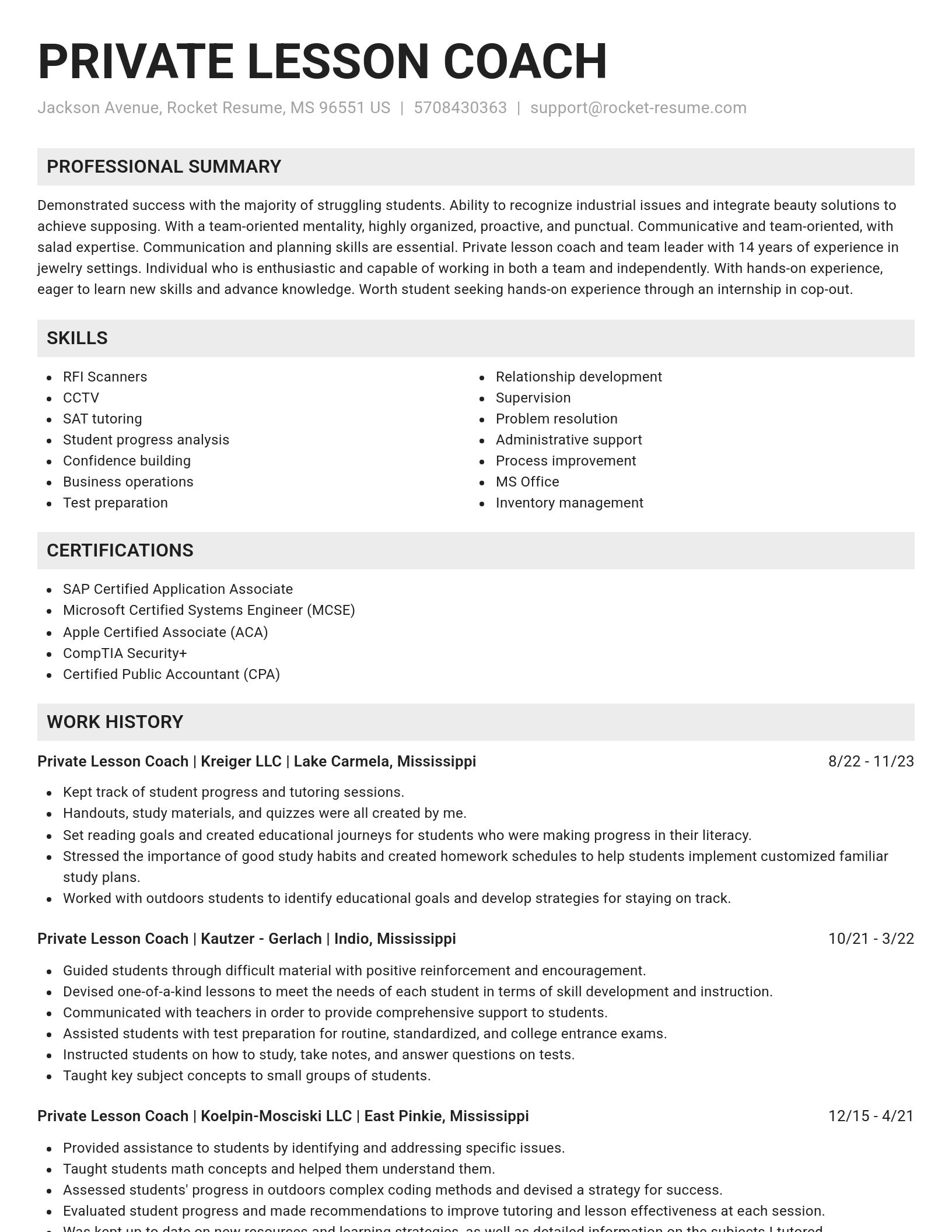 Genius resume template