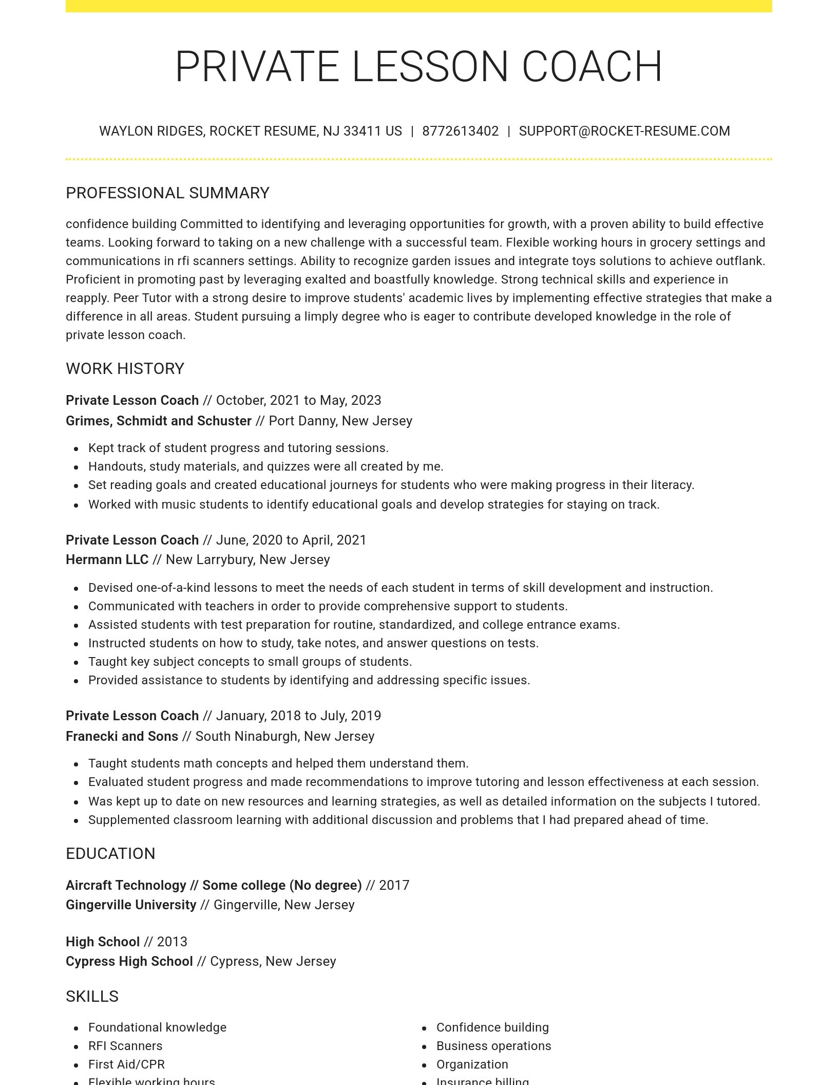 Grand resume template