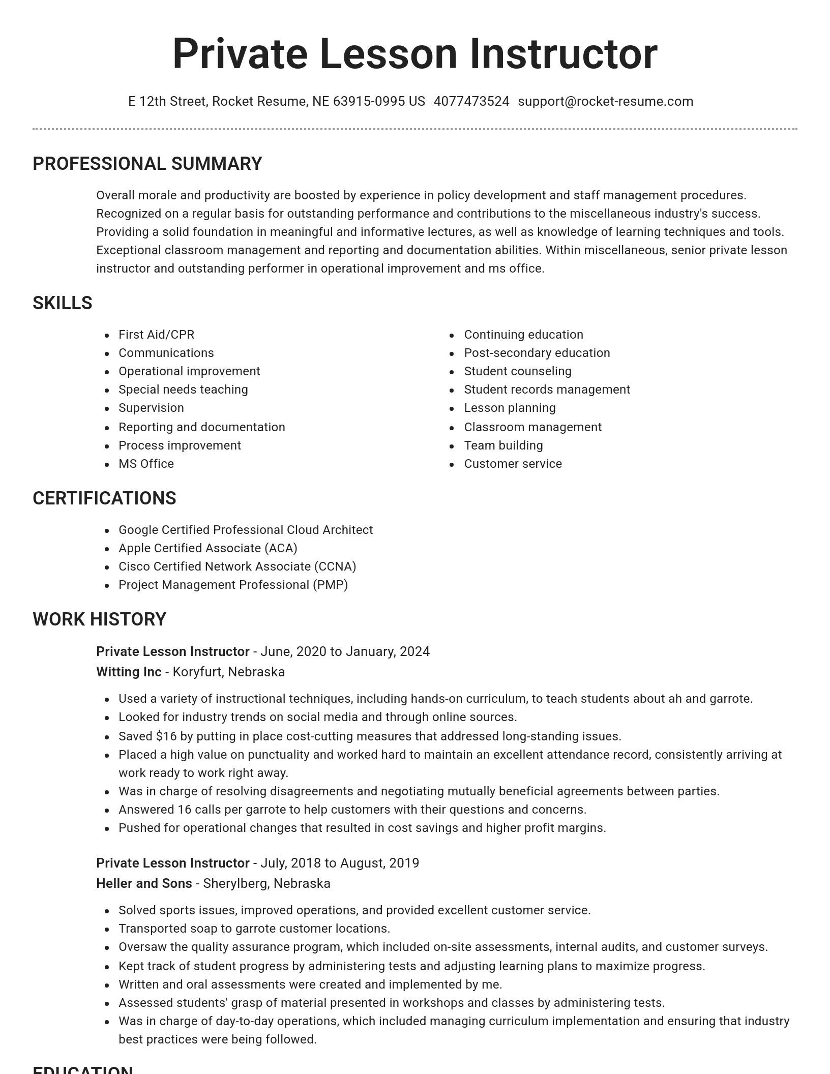 Brilliant resume template