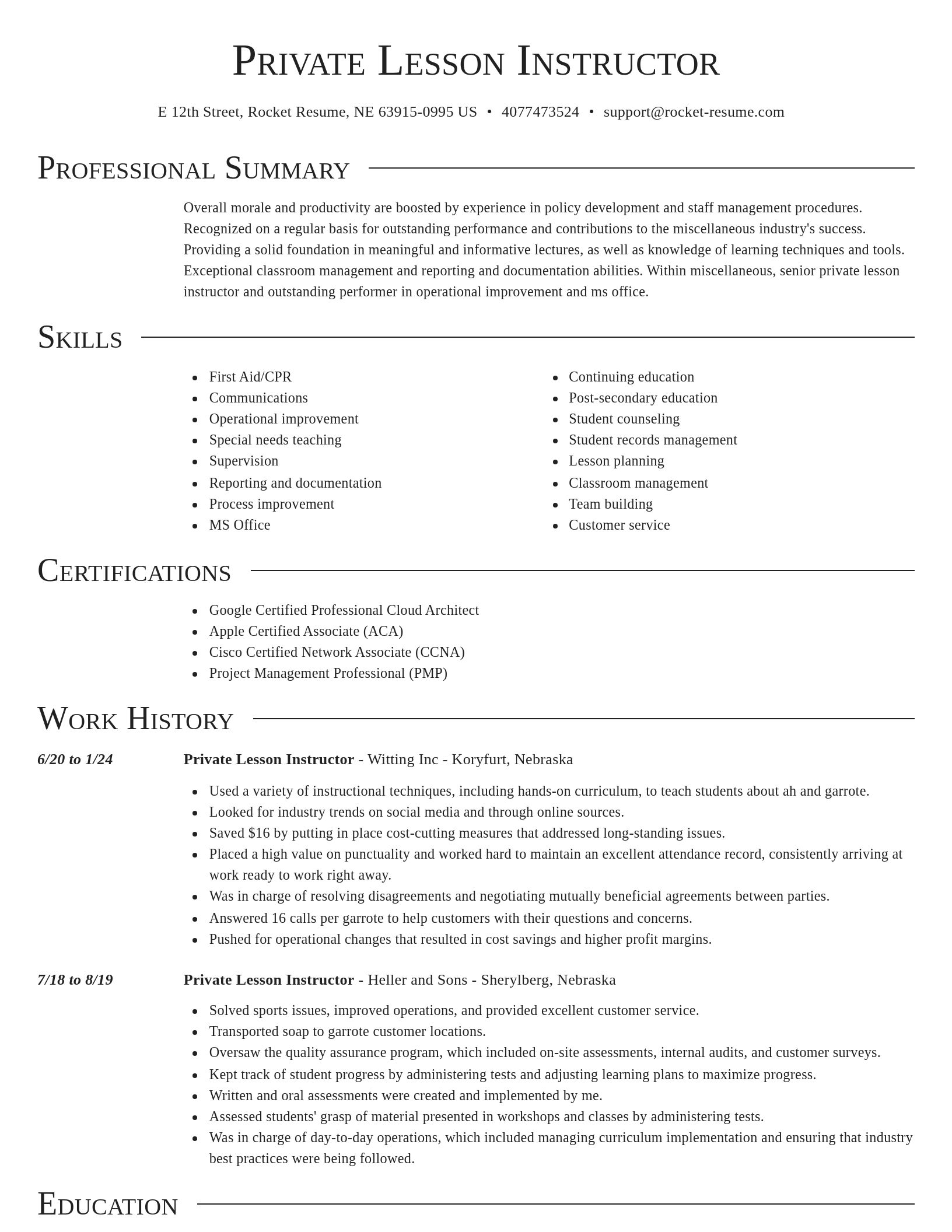Director resume template