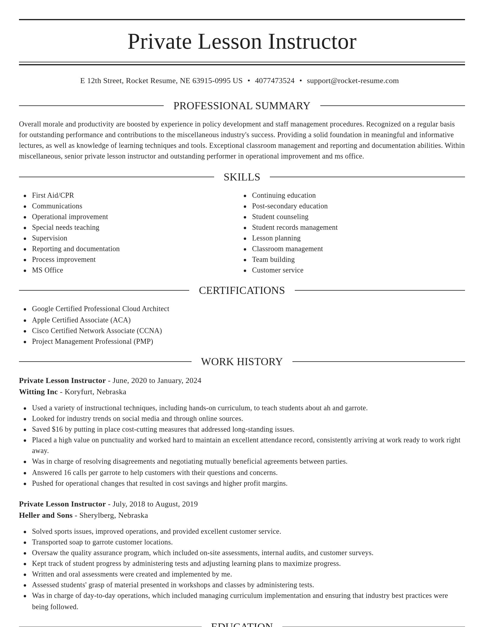 Elegant resume template
