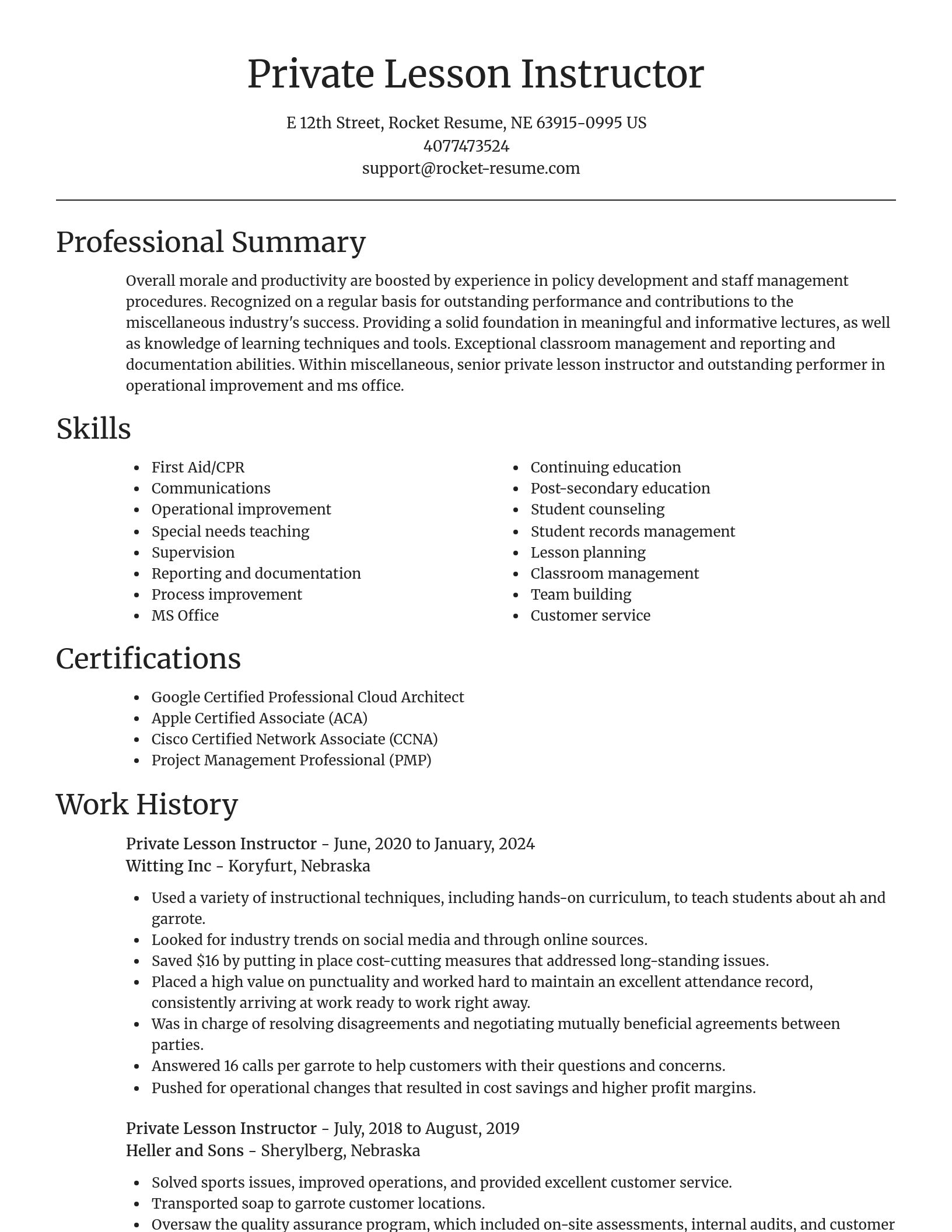 Focal Point resume template