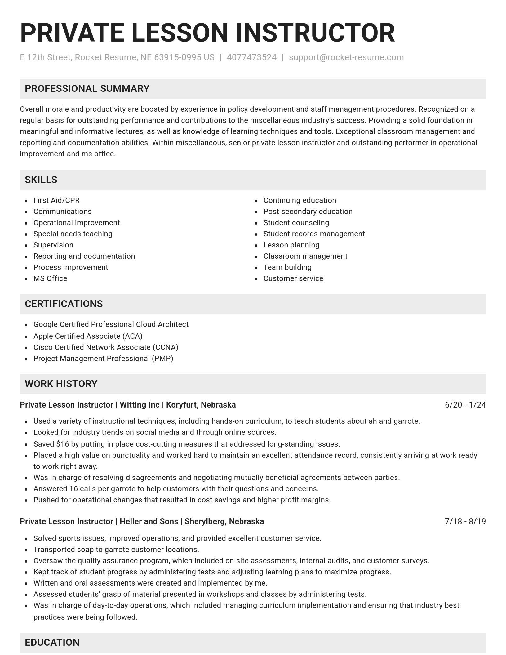 Genius resume template