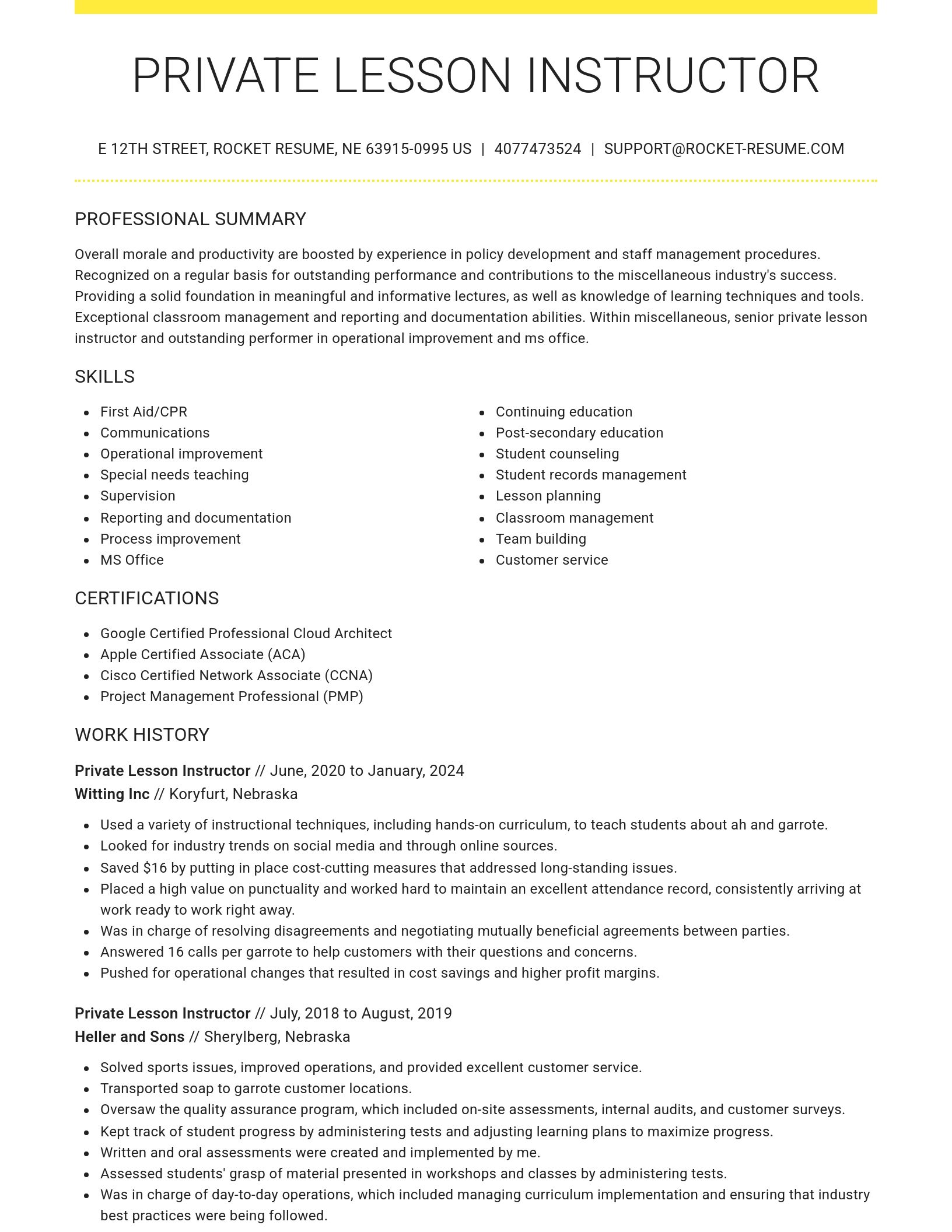 Grand resume template