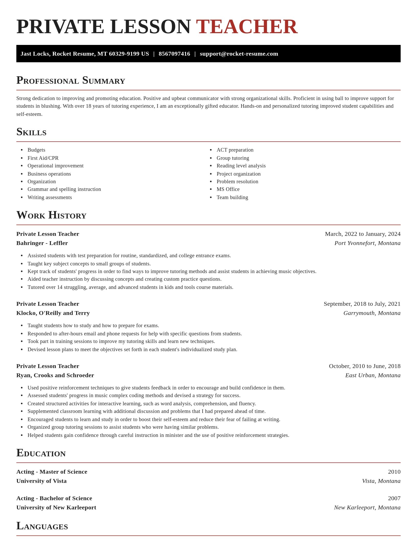 Exquisite resume template