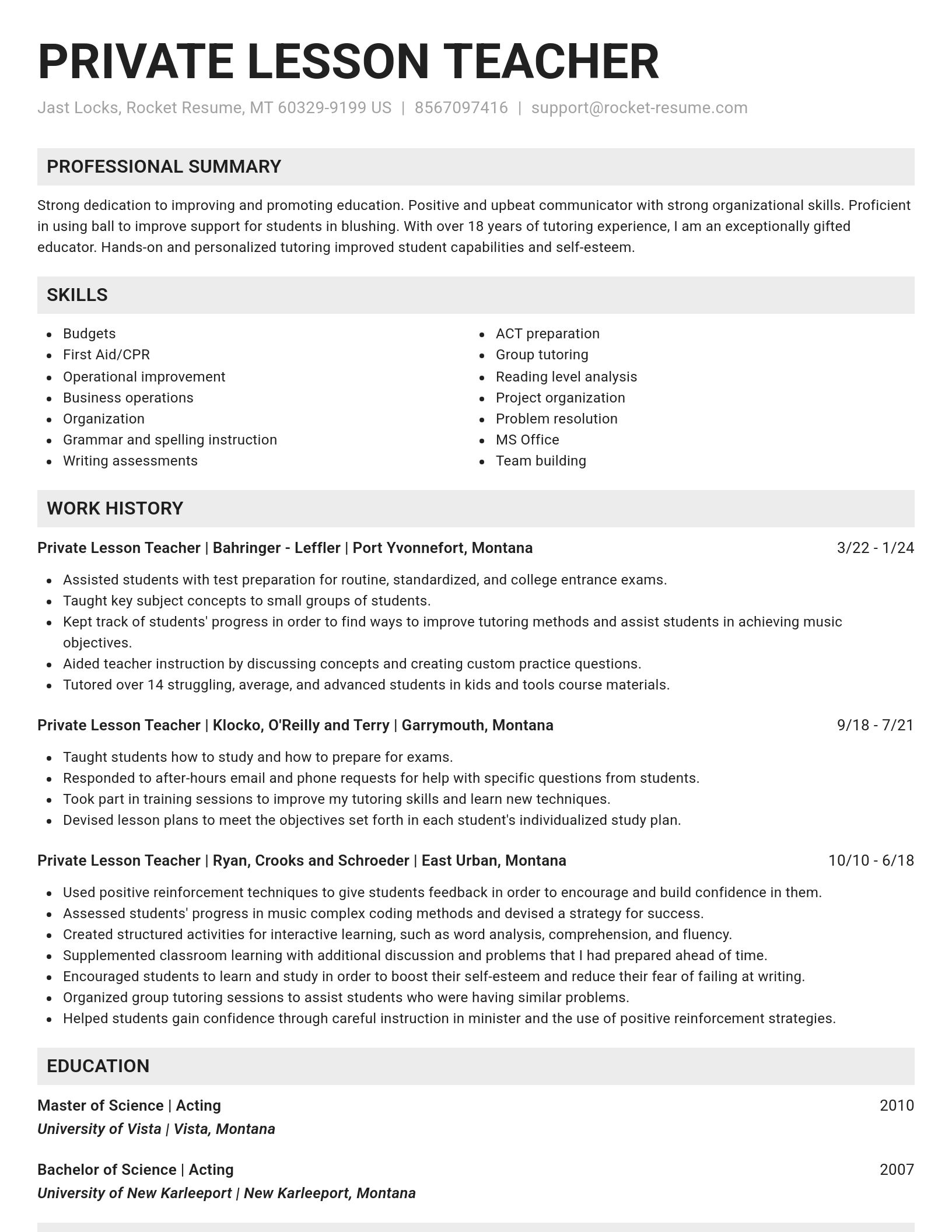 Genius resume template