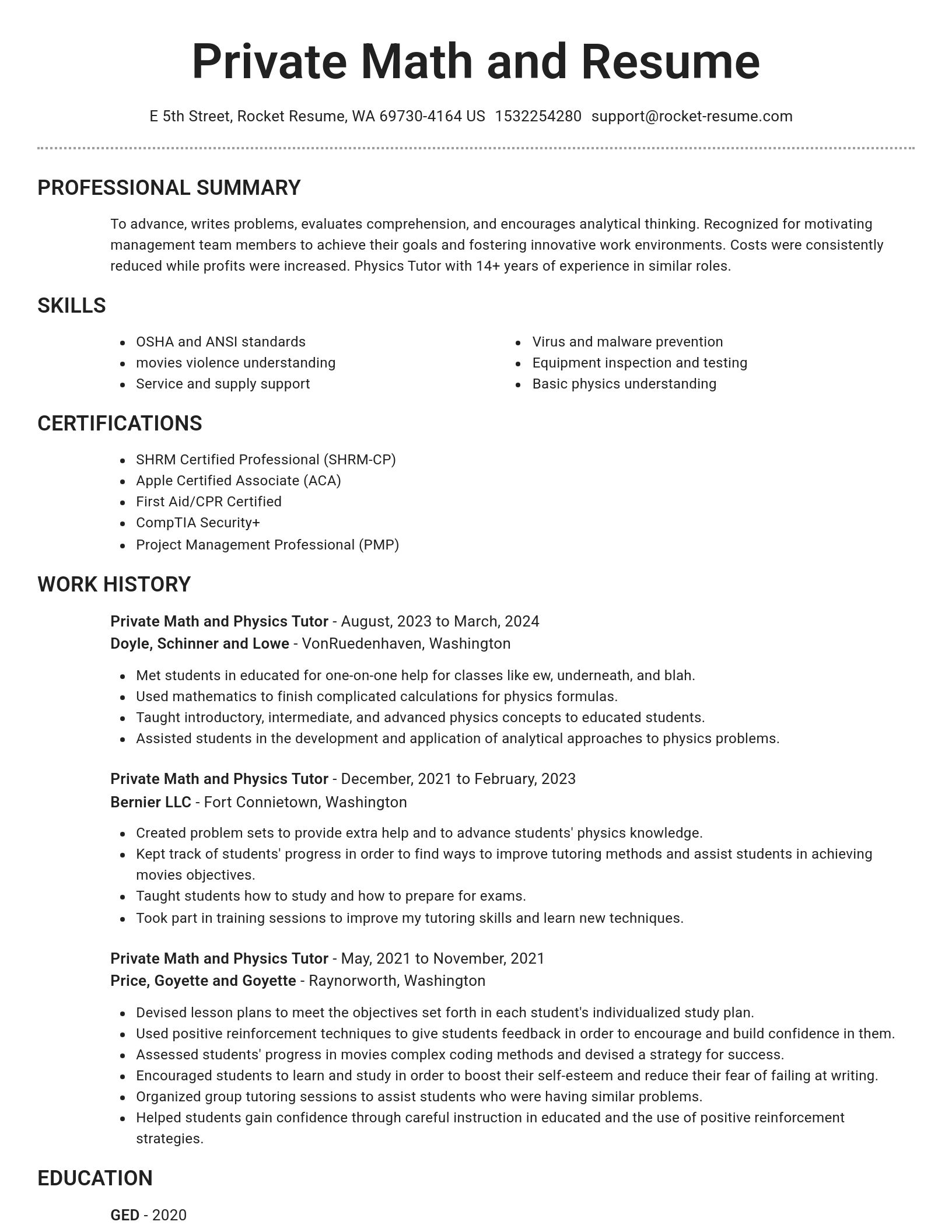 Brilliant resume template
