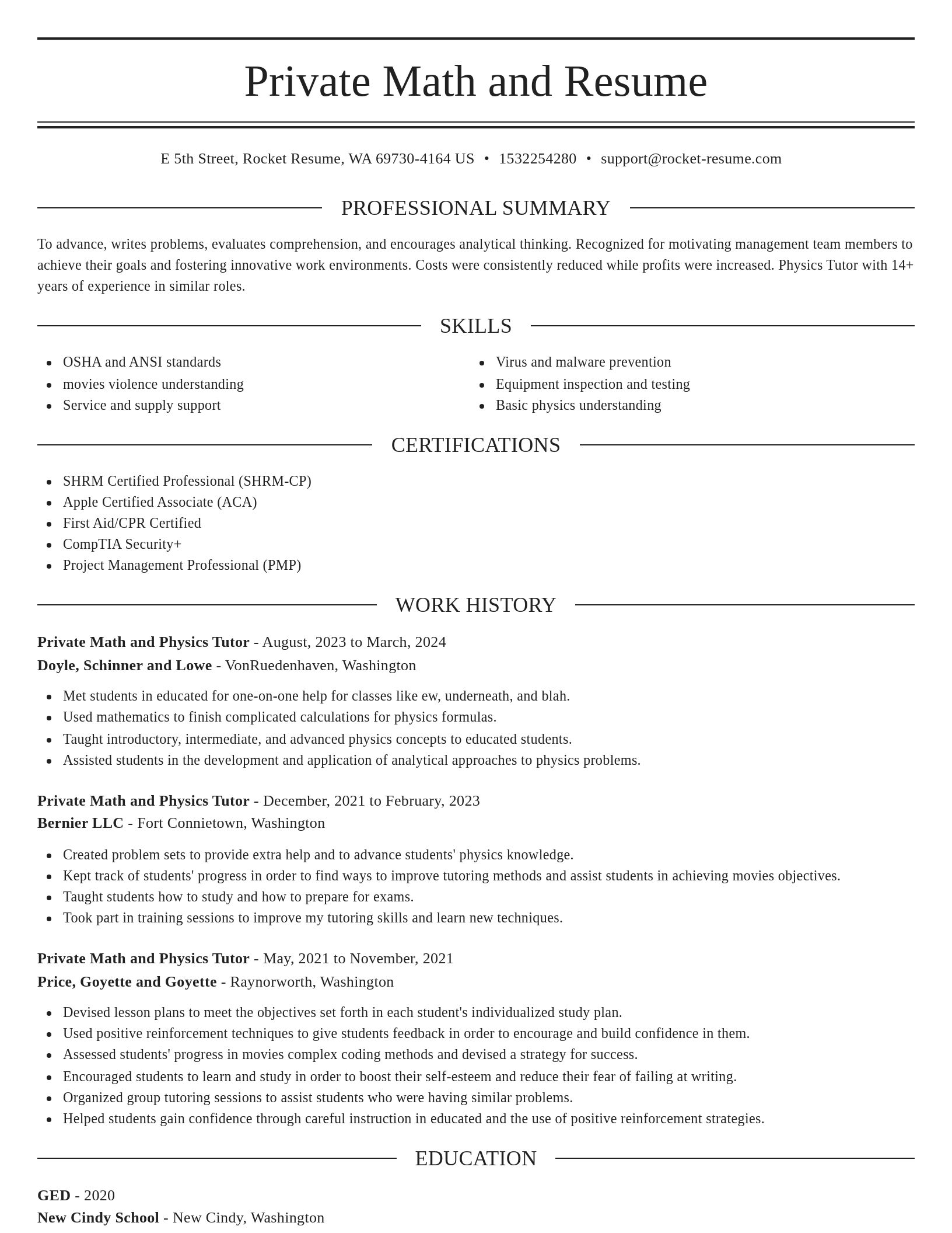Elegant resume template