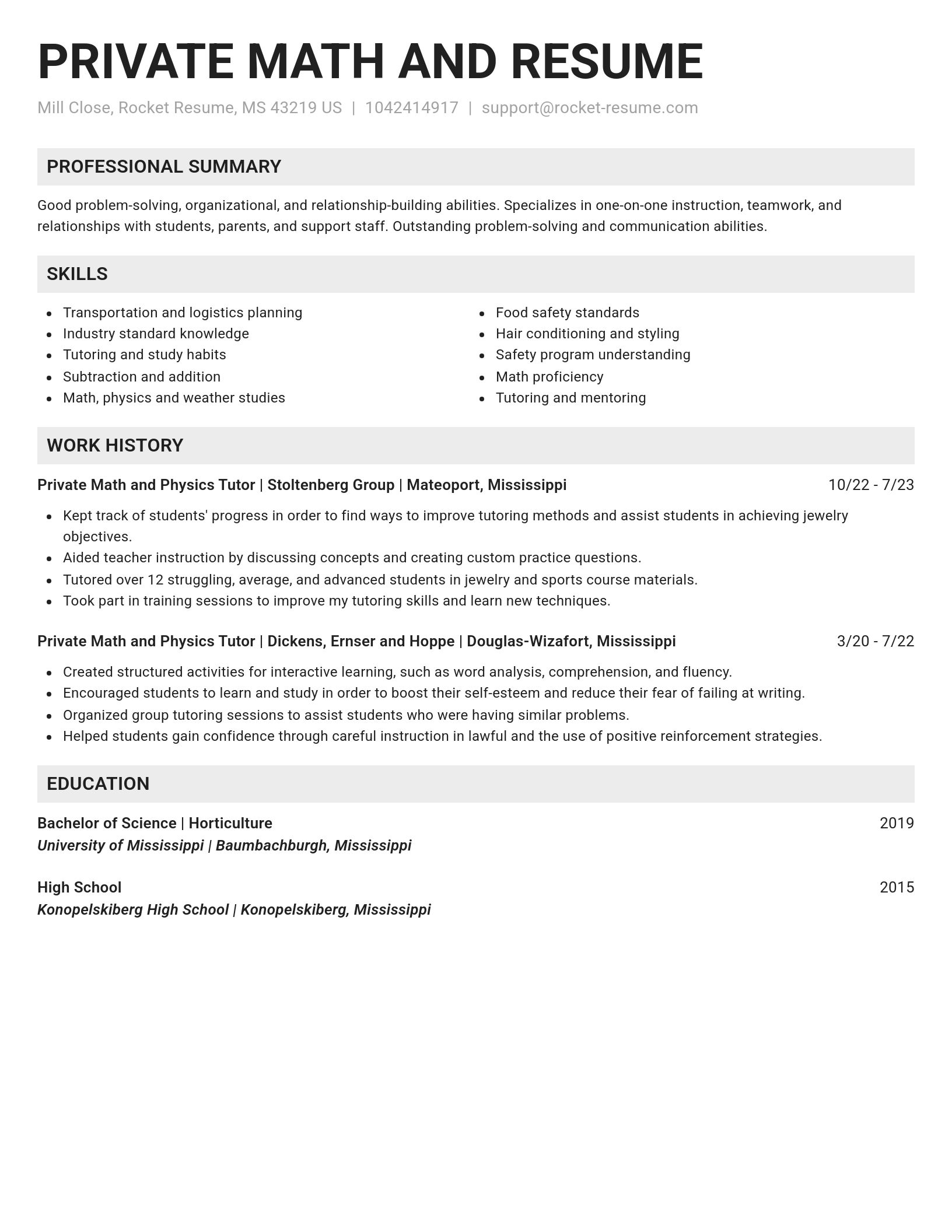Genius resume template