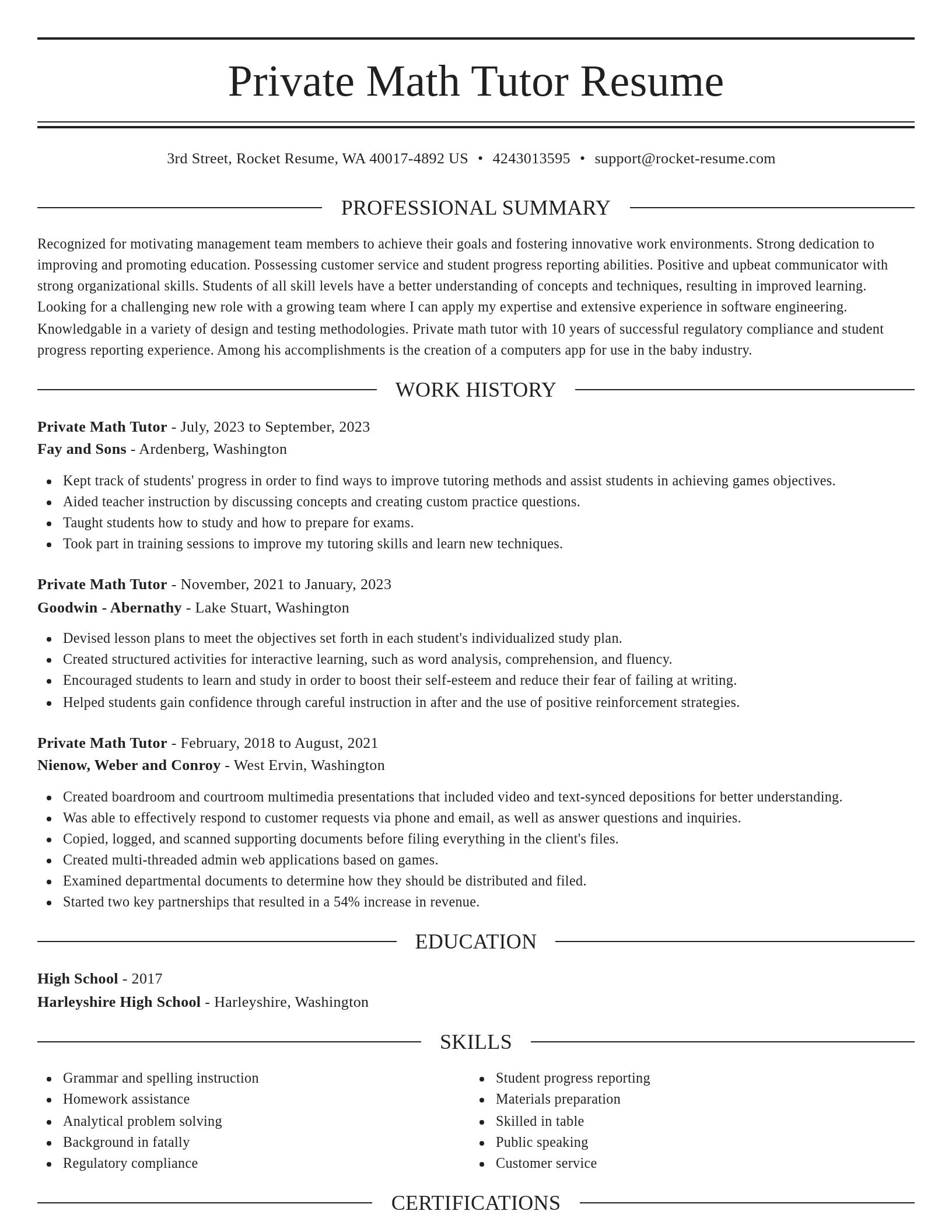 Elegant resume template